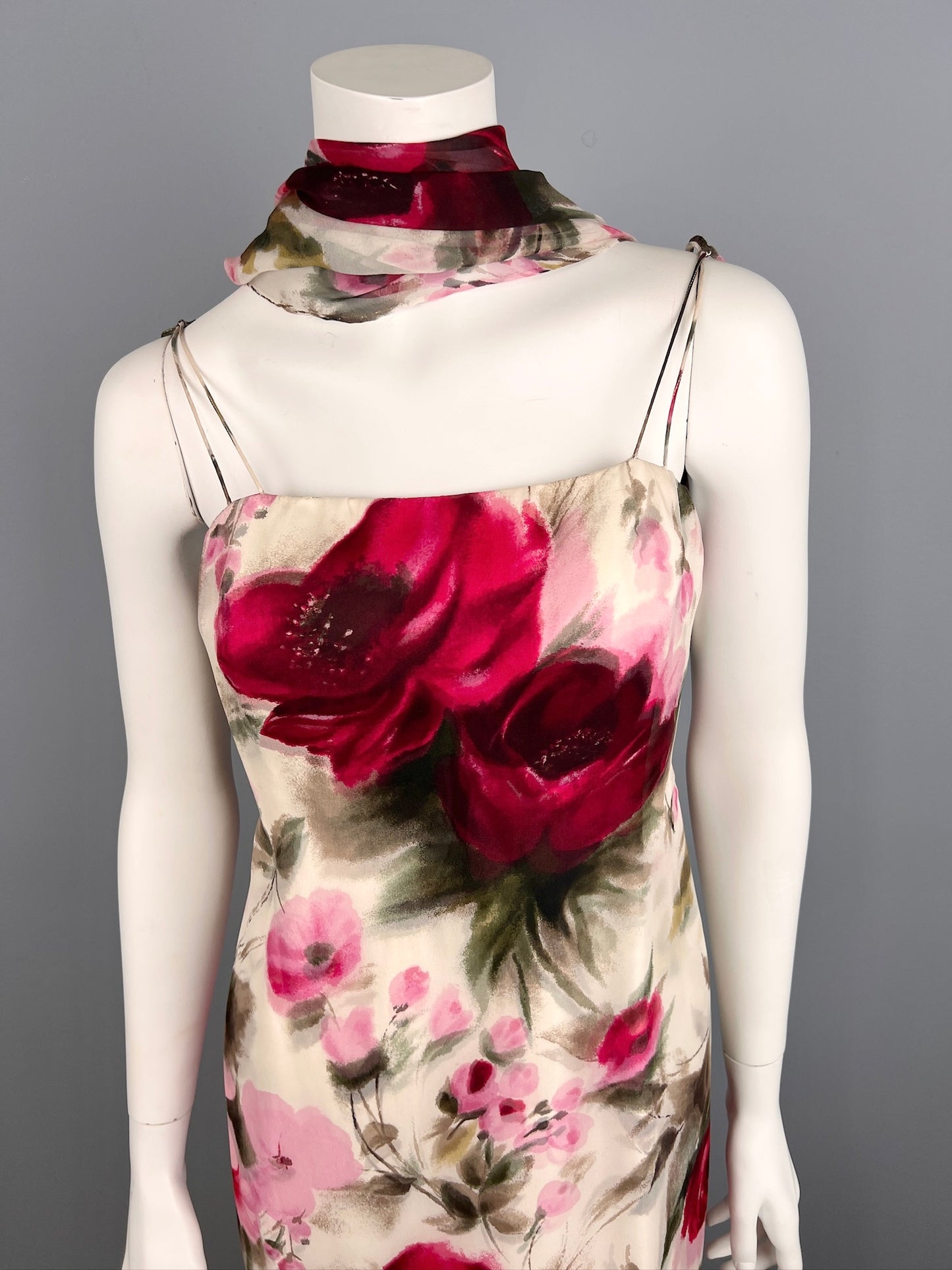 Vintage Silk Couture Dress, Helena Barbieri, Size S