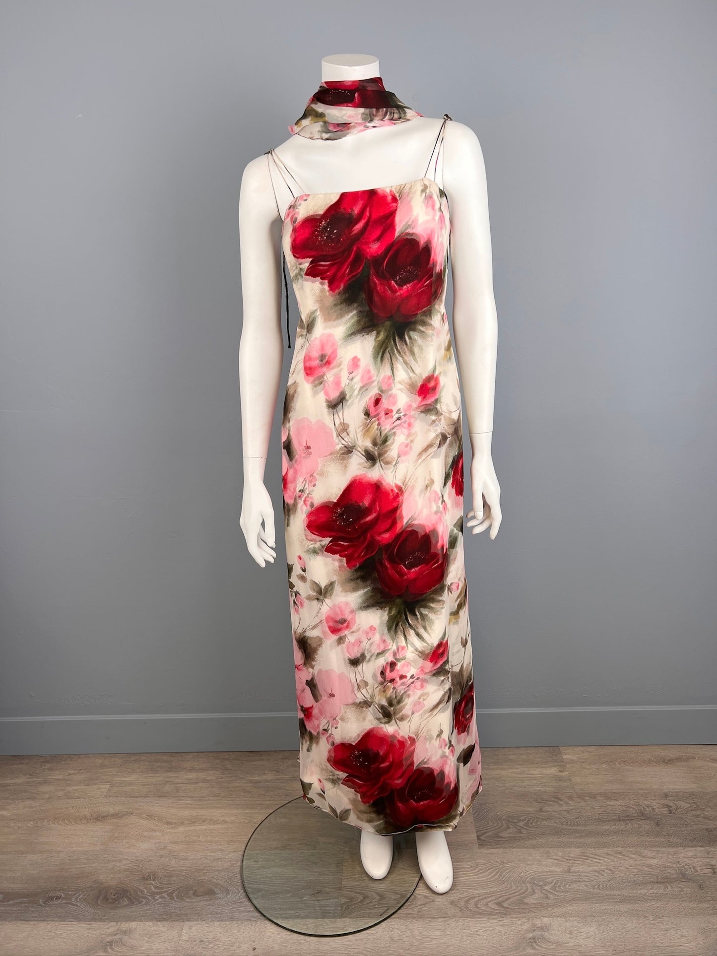 Vintage Silk Couture Dress, Helena Barbieri, Size S