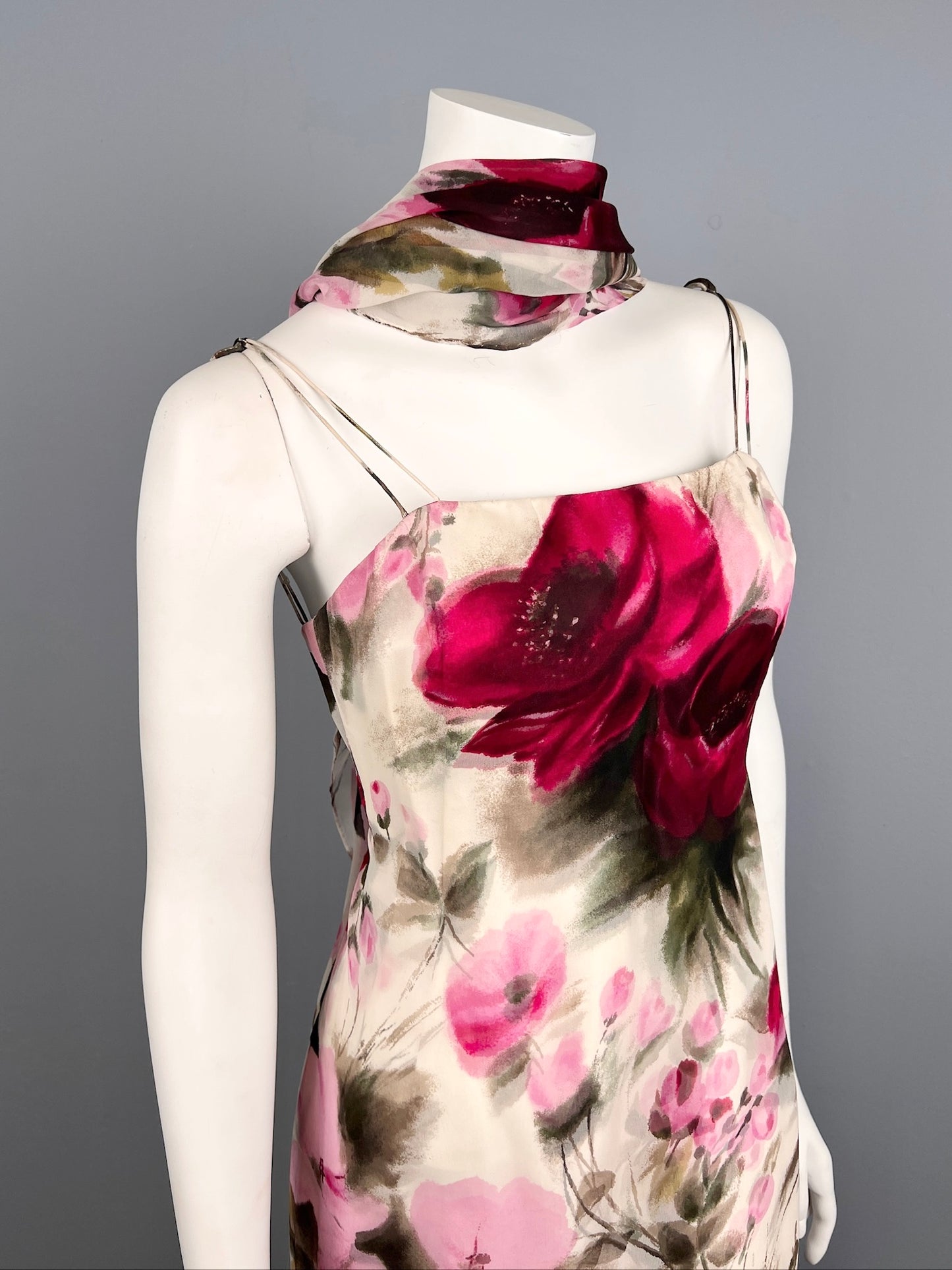 Vintage Silk Couture Dress, Helena Barbieri, Size S