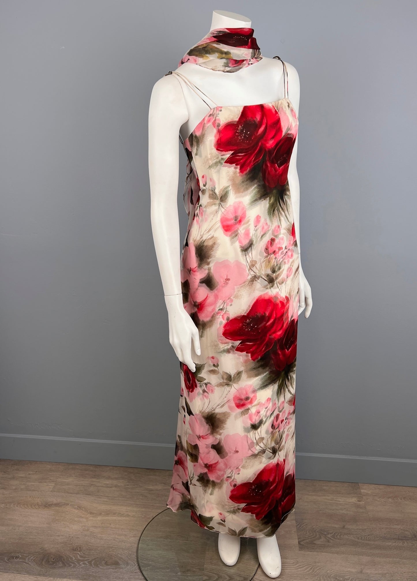 Vintage Silk Couture Dress, Helena Barbieri, Size S