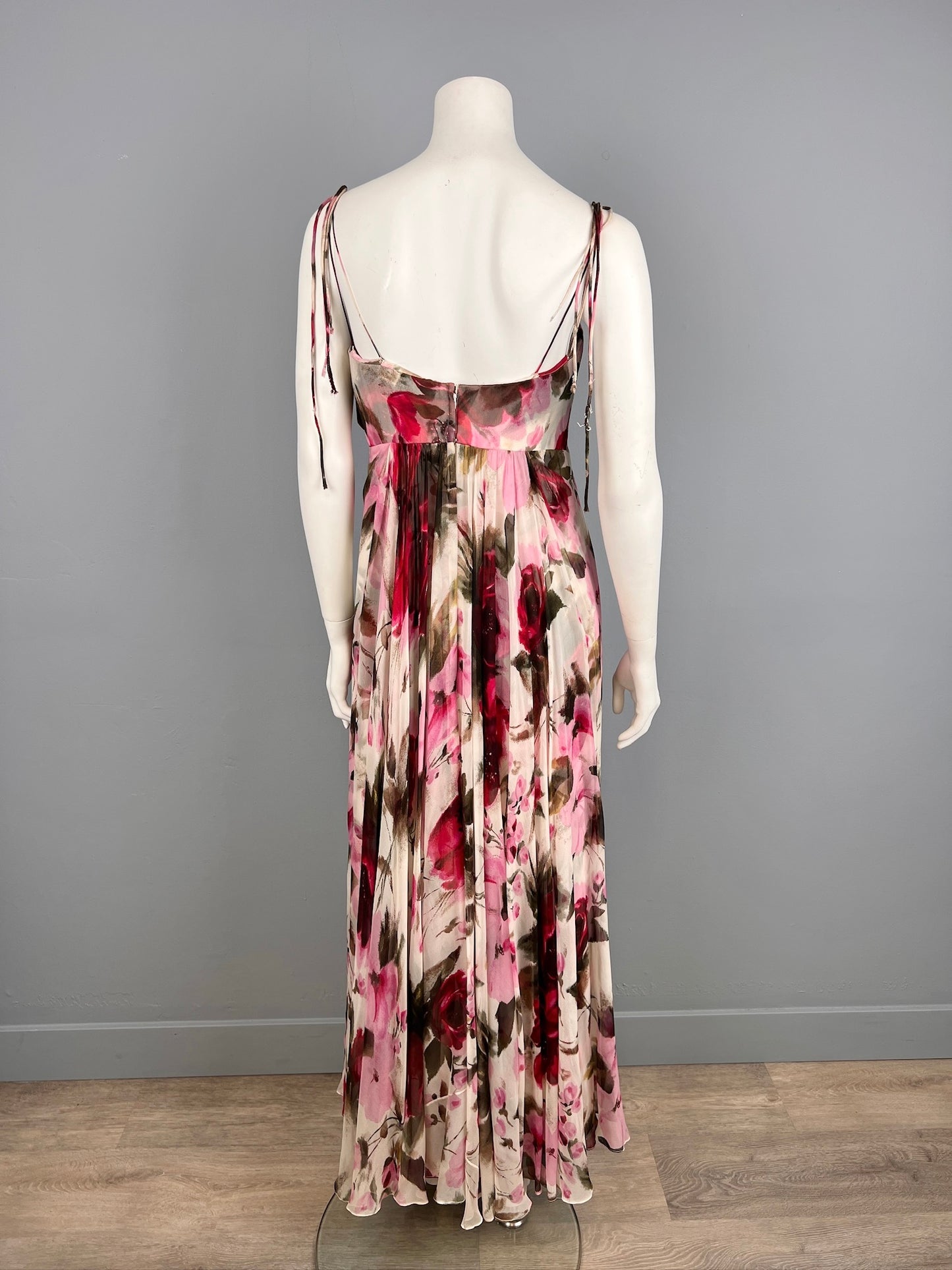 Vintage Silk Couture Dress, Helena Barbieri, Size S