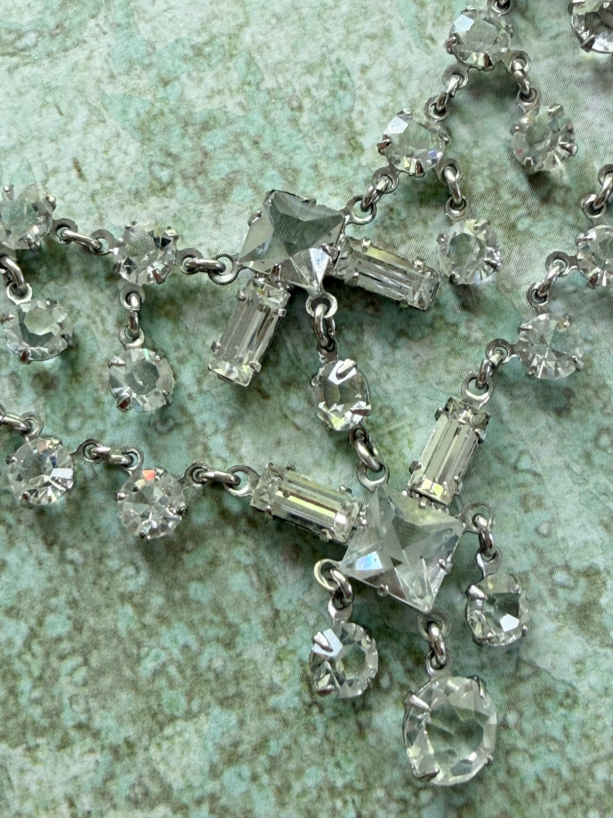 Rare 1930s Delicate Crystal Choker Necklace