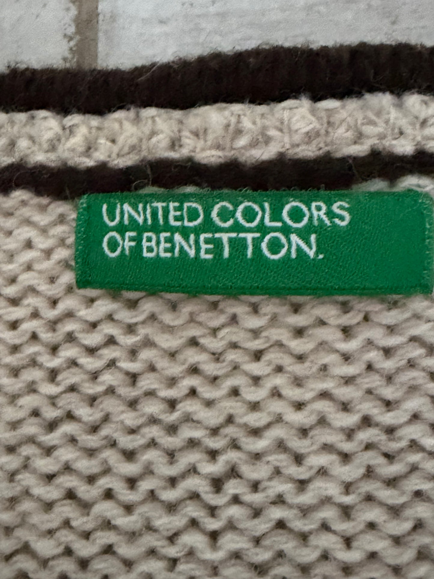 Vintage Benetton Striped Wool Vest