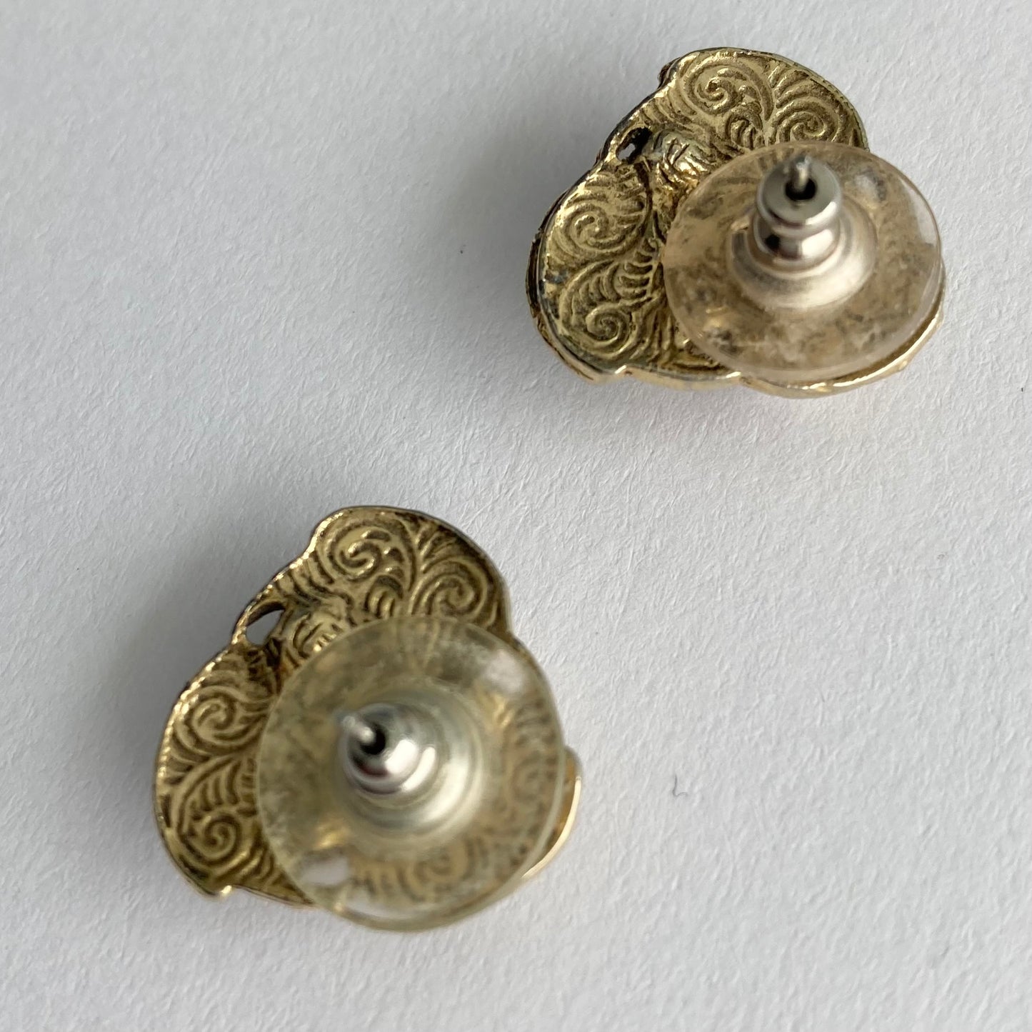 Vintage Porcelain Rose and Pearl Earrings by 1928 Jewellery Company, Bridal Earrings