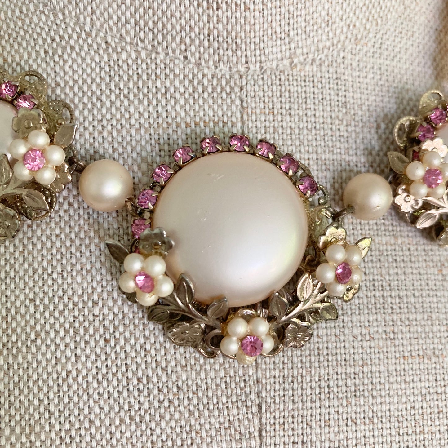 1940/50s Haskell Look Vintage Pearl Choker, Wedding Necklace, Vintage Bridal Jewellery