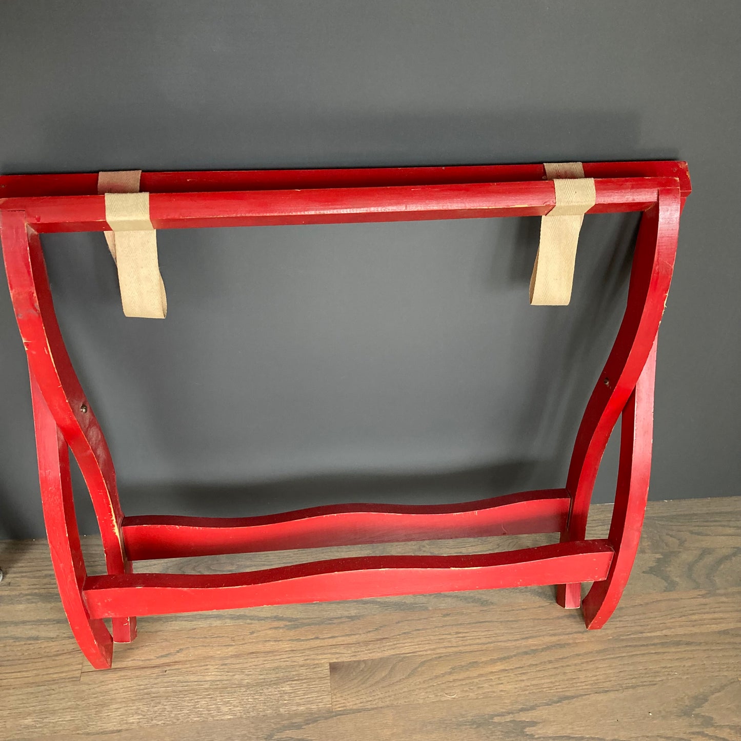 1940s Wooden Tray Table with Folding Legs