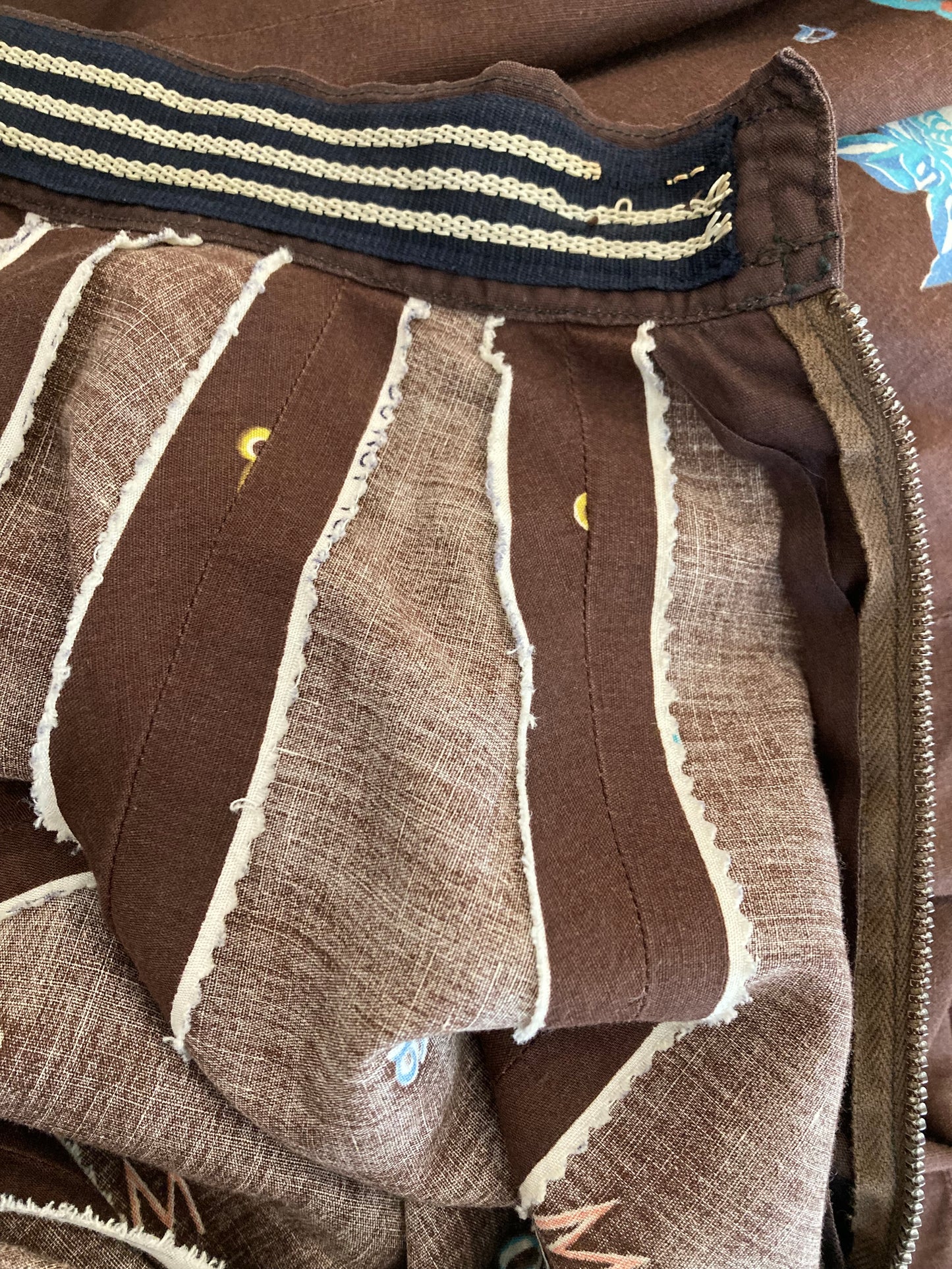 1950s Cotton Momba Print Circle Skirt, Size S