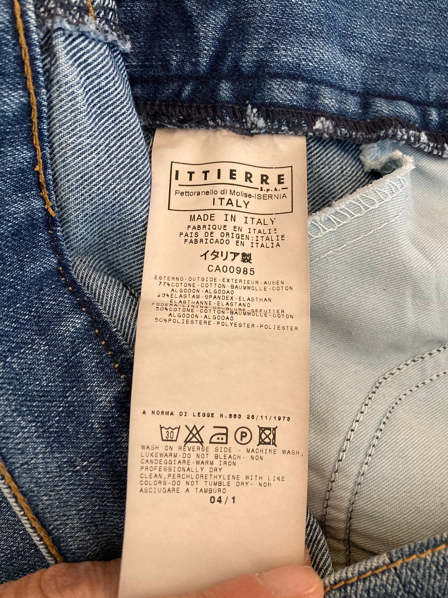 Y2K D&G Pink Label Low Rise Denim Pencil Skirt, Size M, Made in Italy