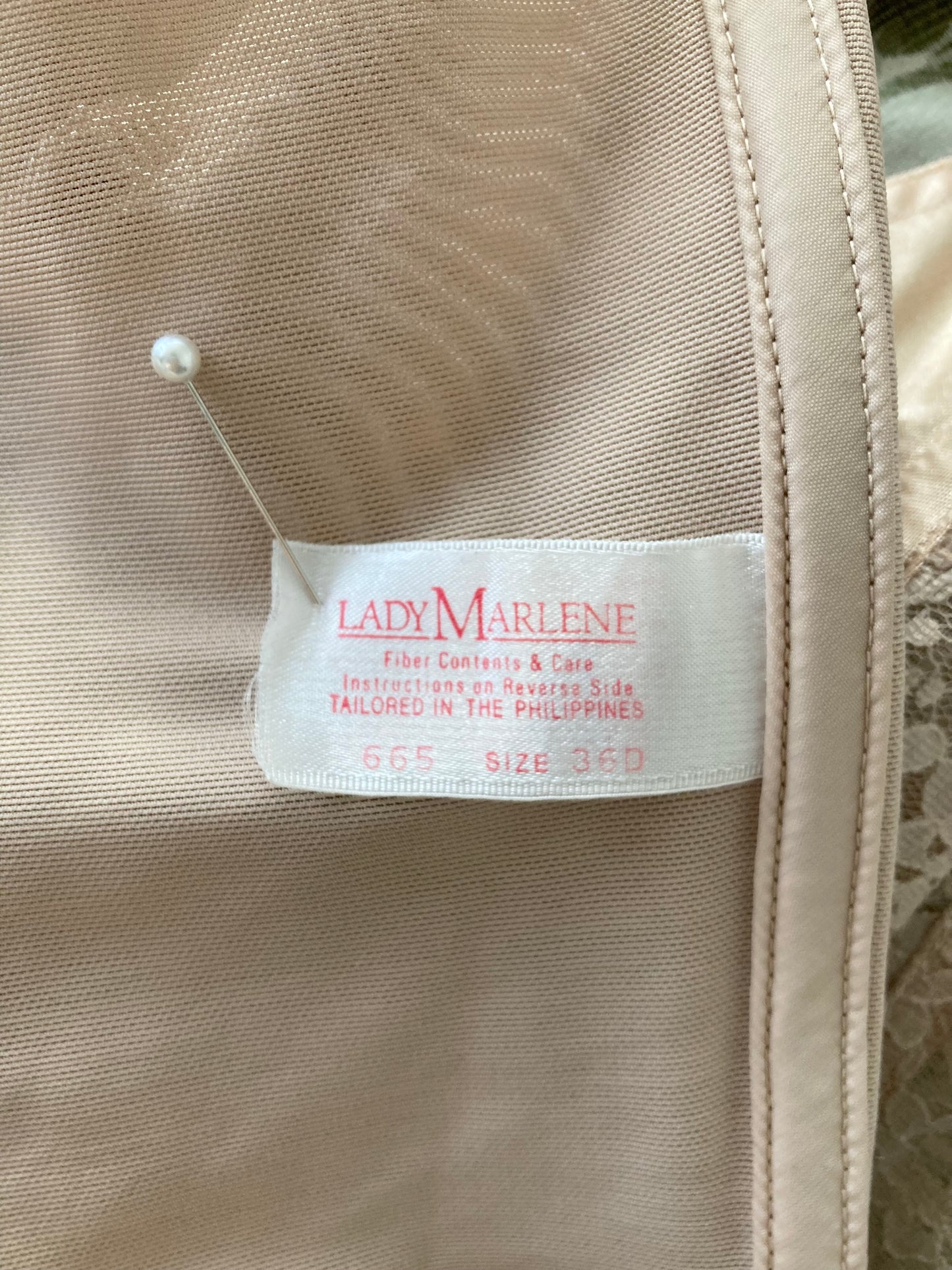 1960s Lady Marlene Long Line Bra Size 36D