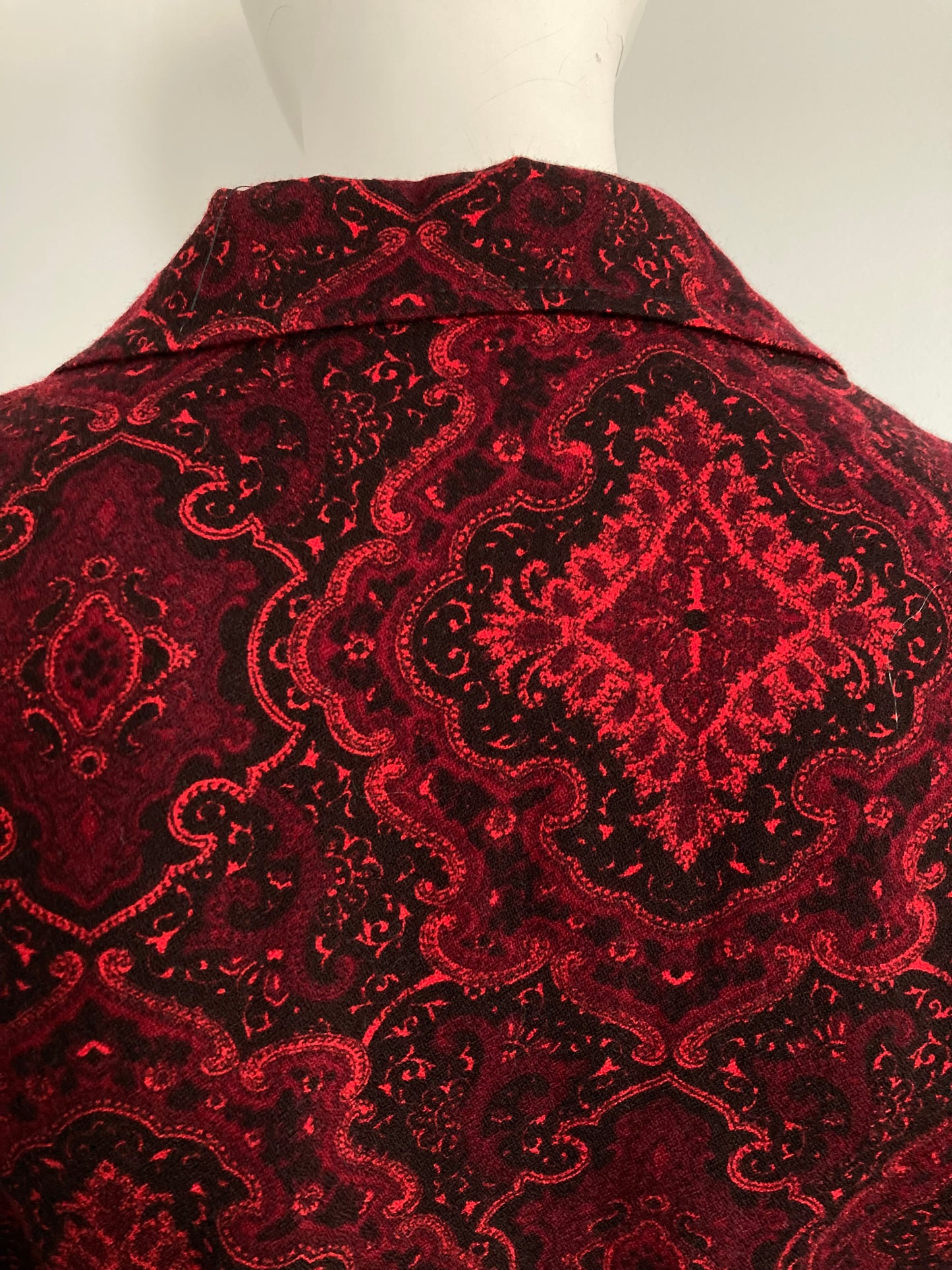 70s Does 40s Lightweight Wool Dress, Size S