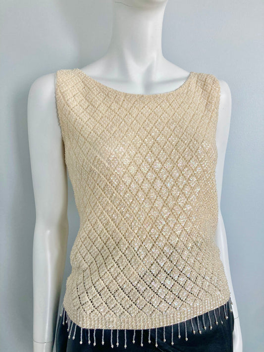 1960s Sequin Party Top, Size S