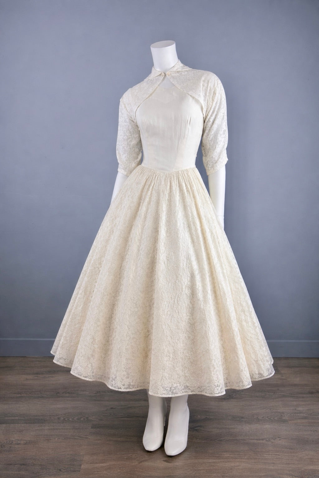 “Adeline” 1940s Wedding Dress, Size Small