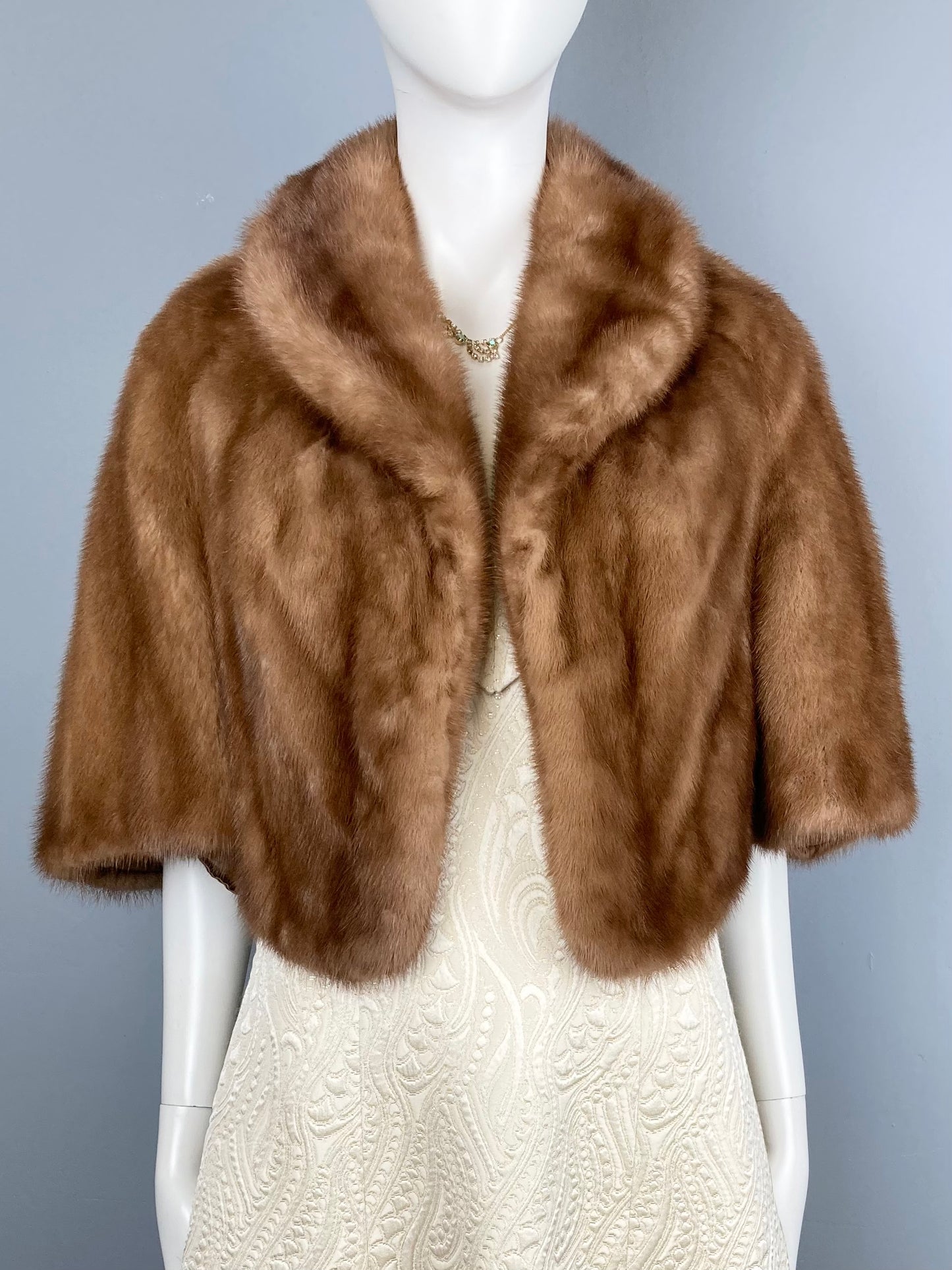 1970s Mink Cape, Fur Wrap for Special Occasion or Wedding