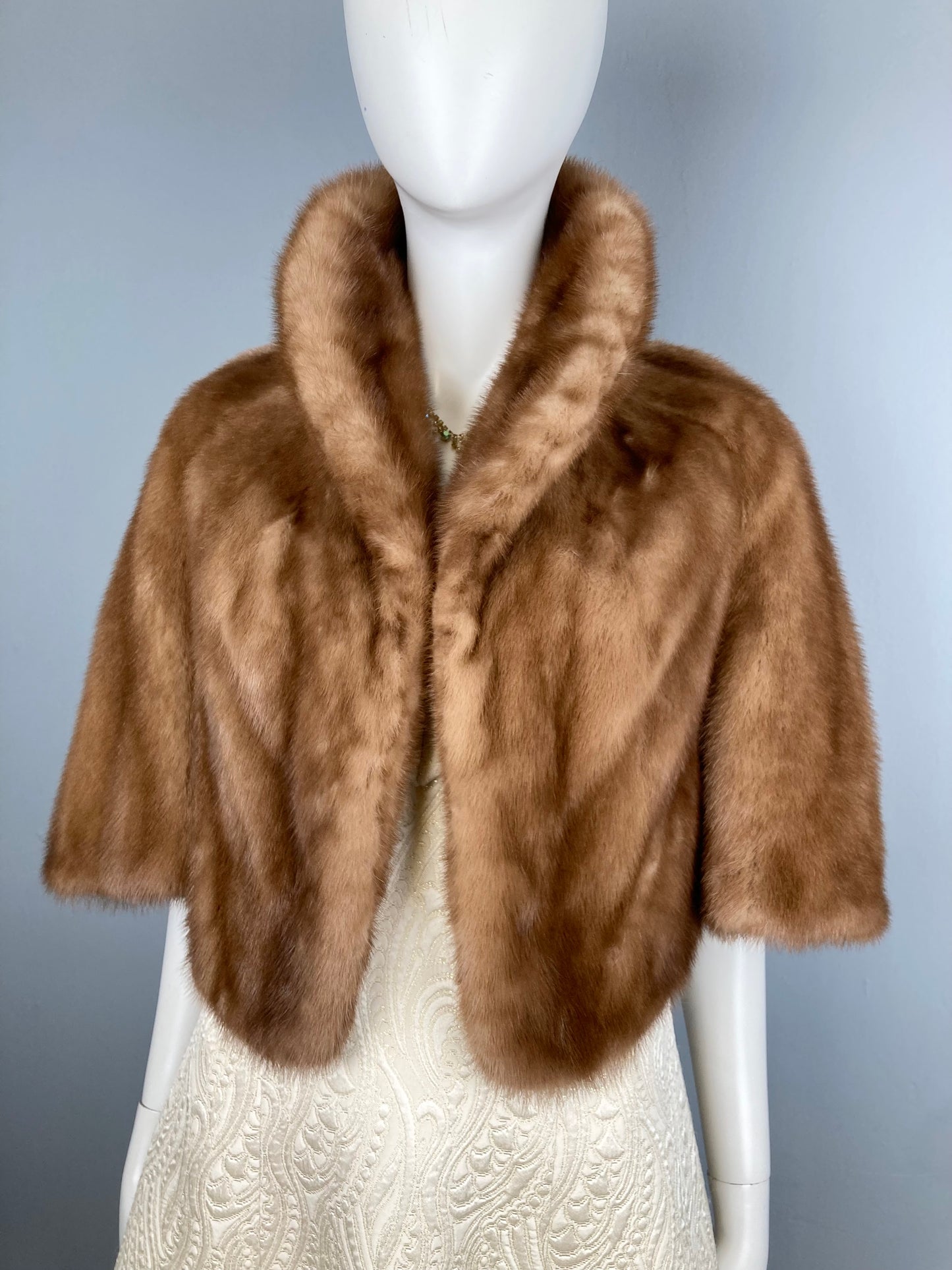 1970s Mink Cape, Fur Wrap for Special Occasion or Wedding