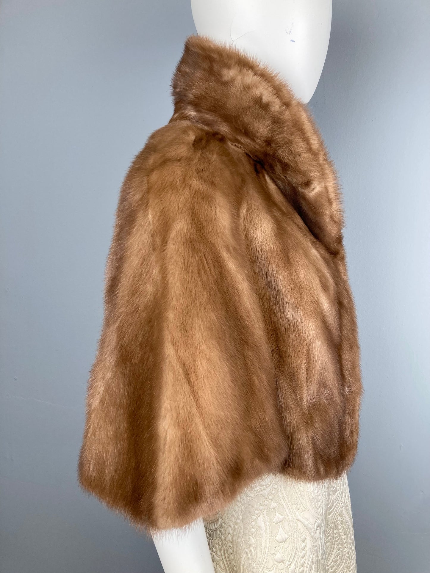 1970s Mink Cape, Fur Wrap for Special Occasion or Wedding