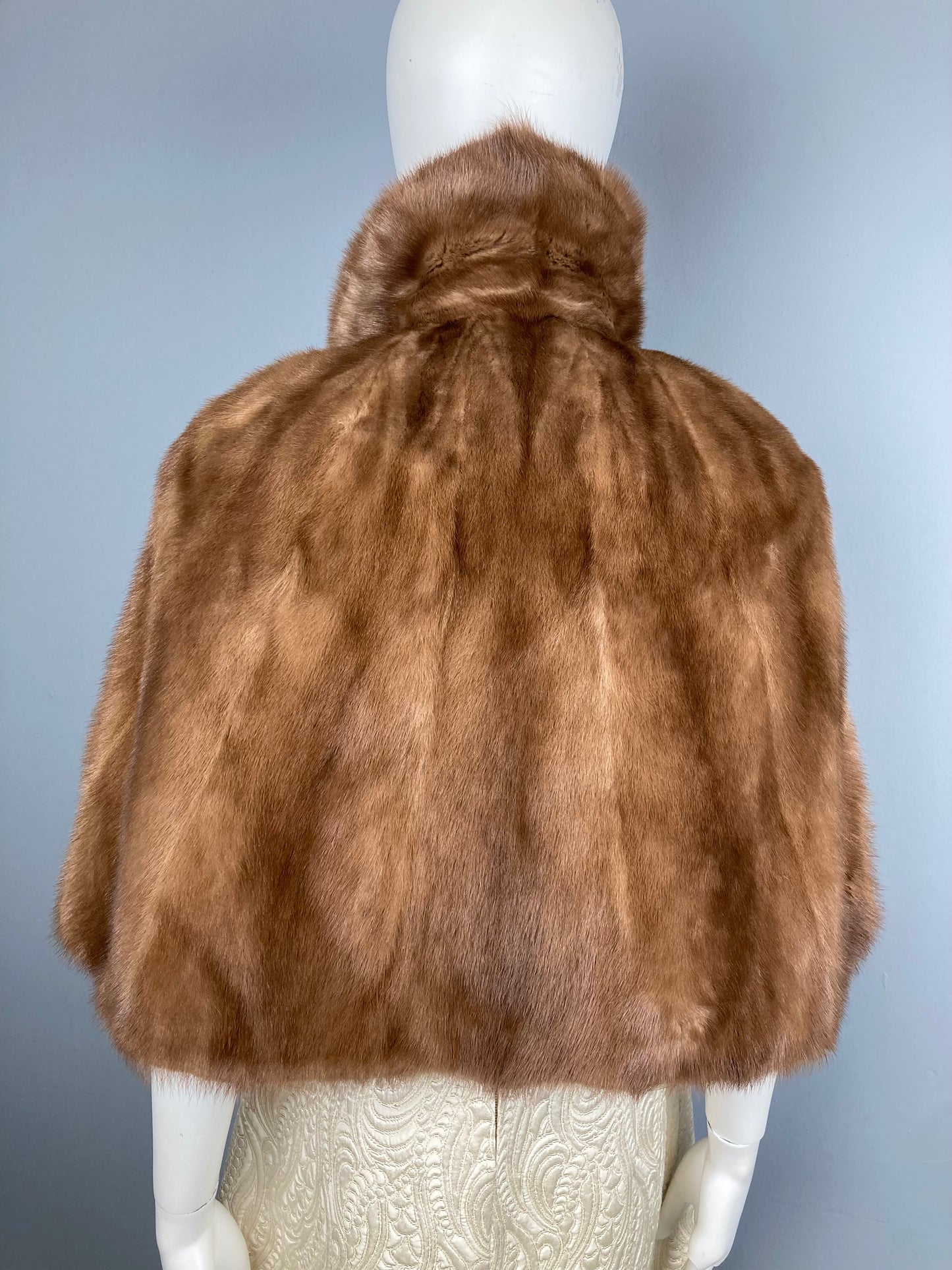 1970s Mink Cape, Fur Wrap for Special Occasion or Wedding