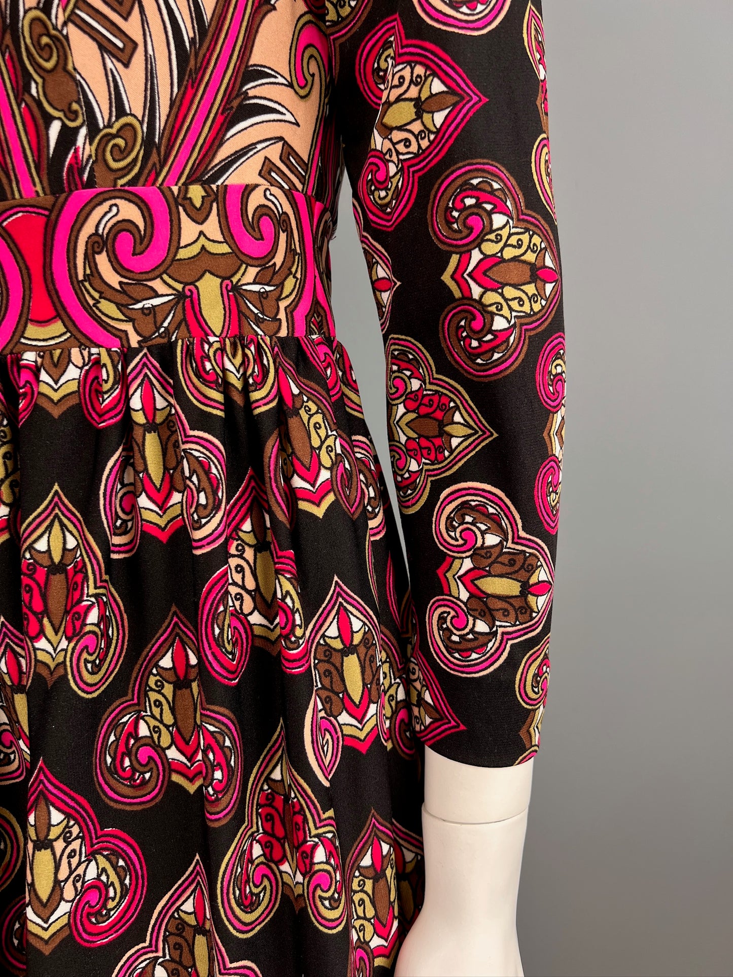 1960/70s Boho Print Maxi by Marissa, Size S