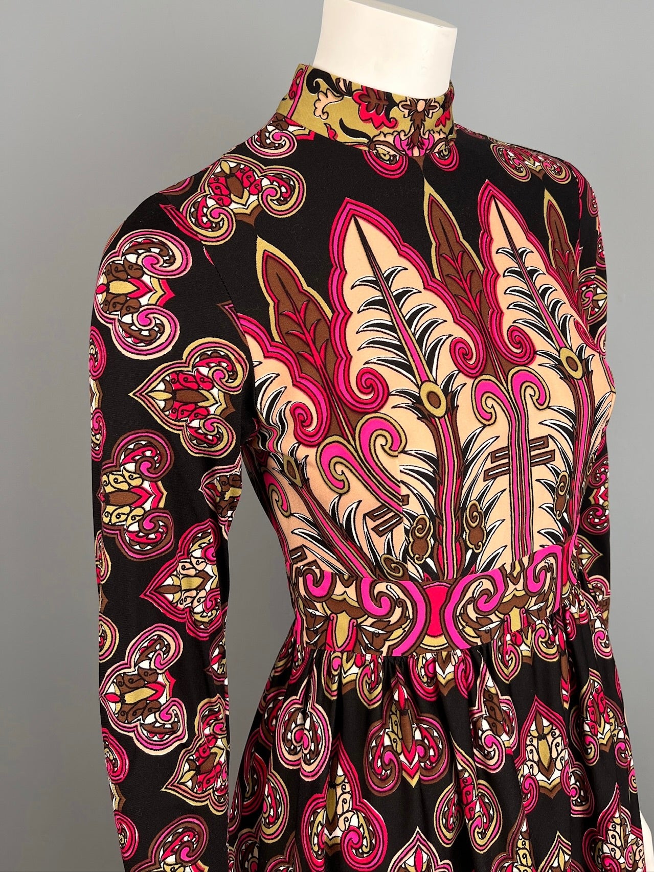 1960/70s Boho Print Maxi by Marissa, Size S
