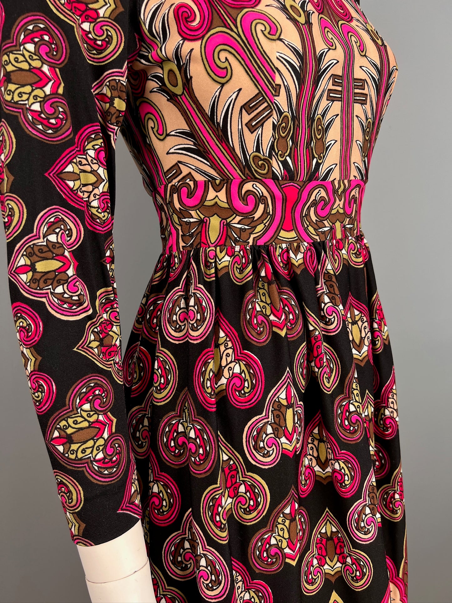 1960/70s Boho Print Maxi by Marissa, Size S