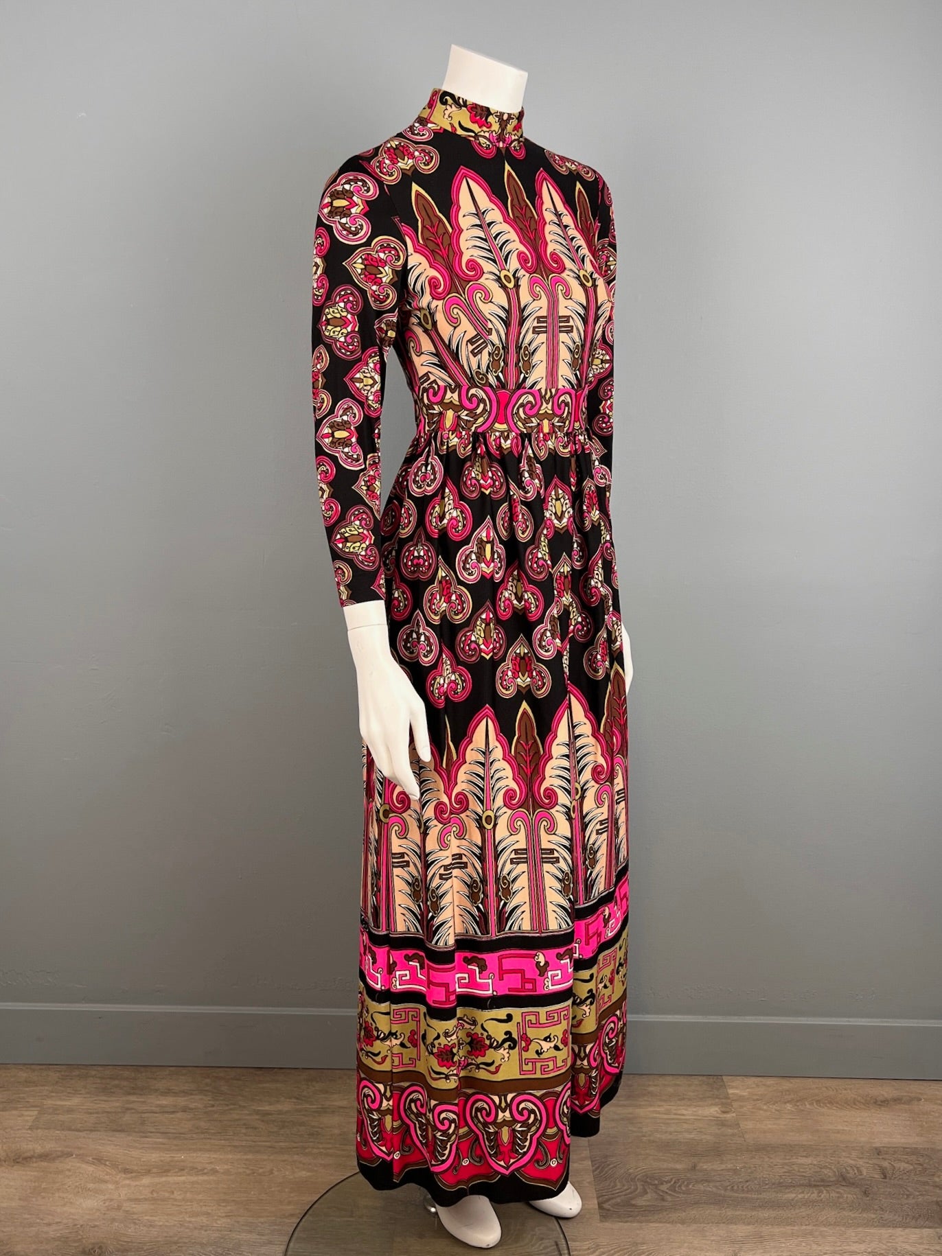 1960/70s Boho Print Maxi by Marissa, Size S