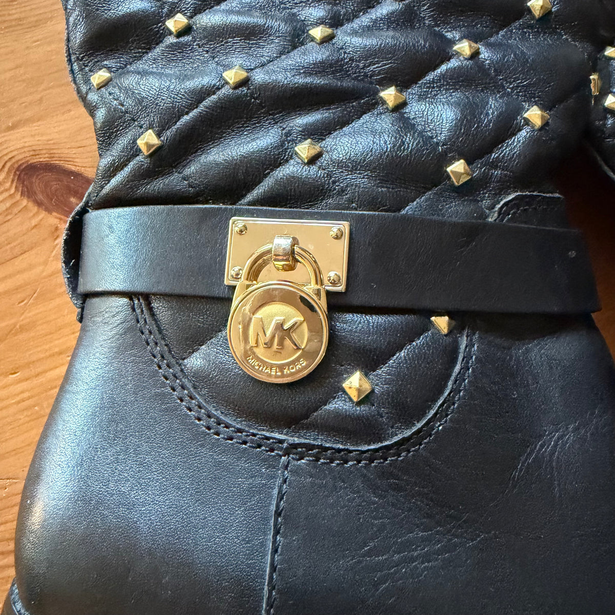 Michael Kors Black Quilted Leather Boots