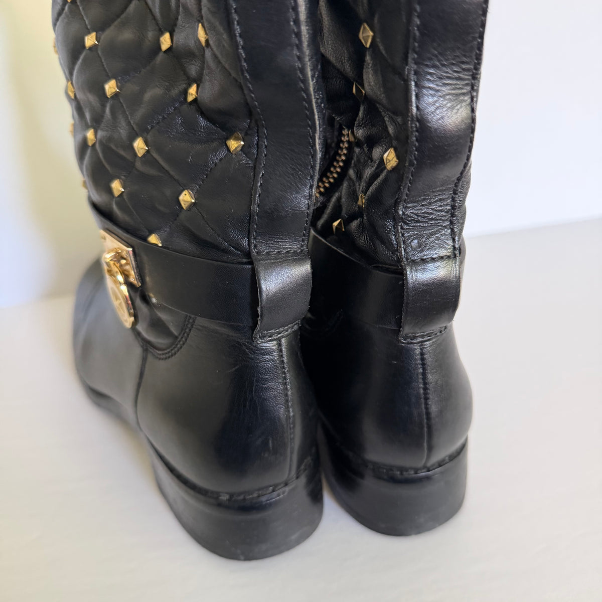 Michael Kors Black Quilted Leather Boots
