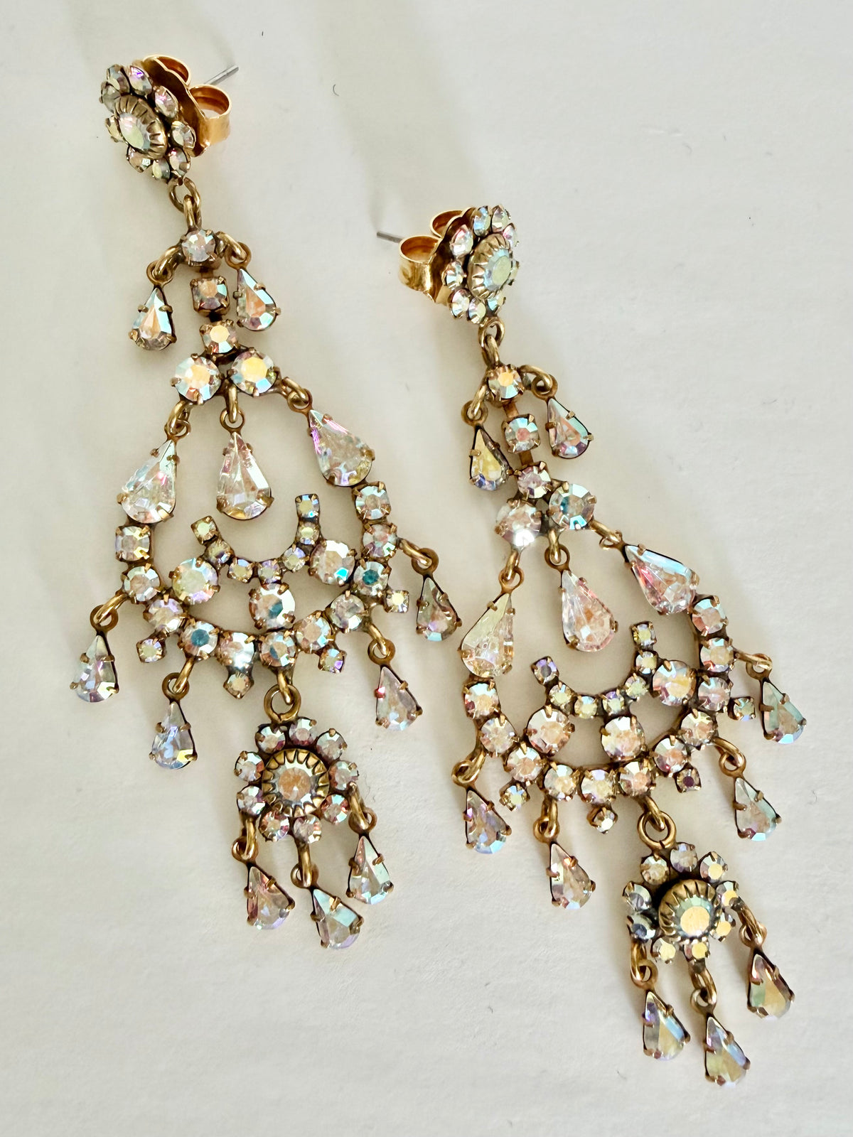 Elsa Corsi Designer Crystal Chandelier Earrings