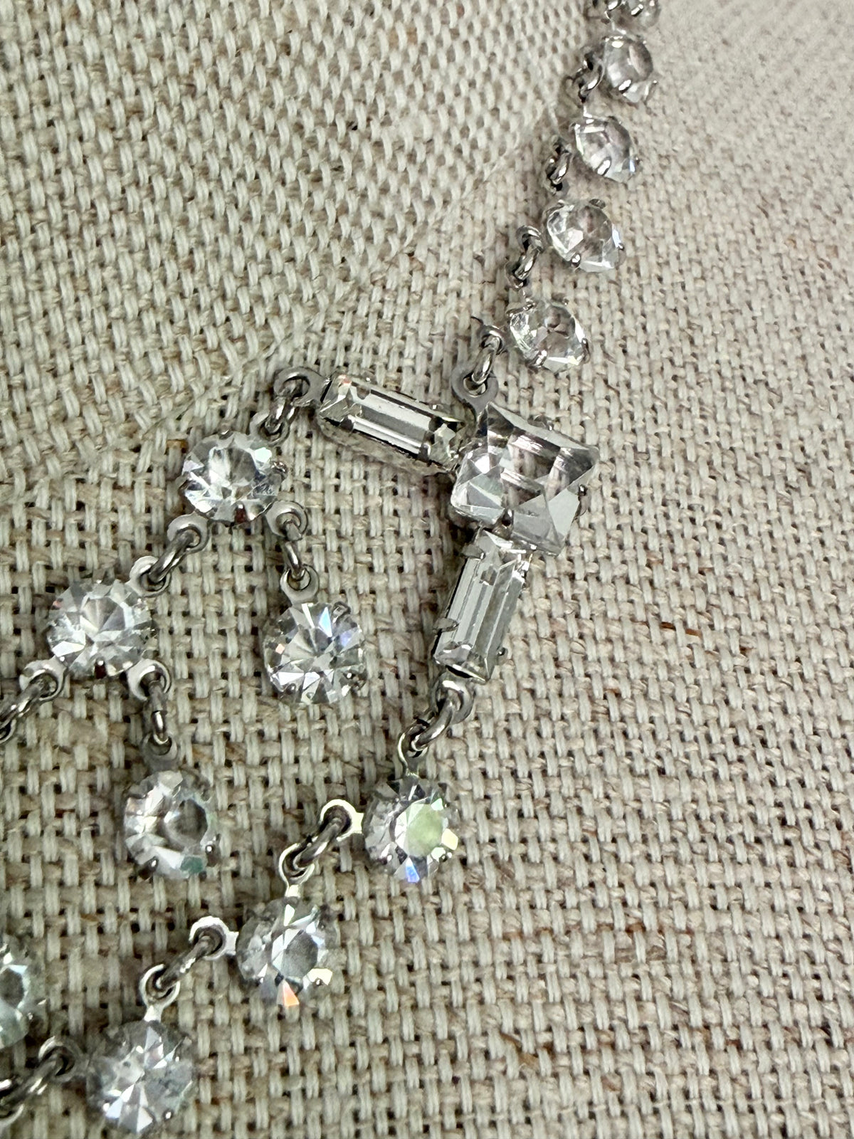 Rare 1930s Delicate Crystal Choker Necklace
