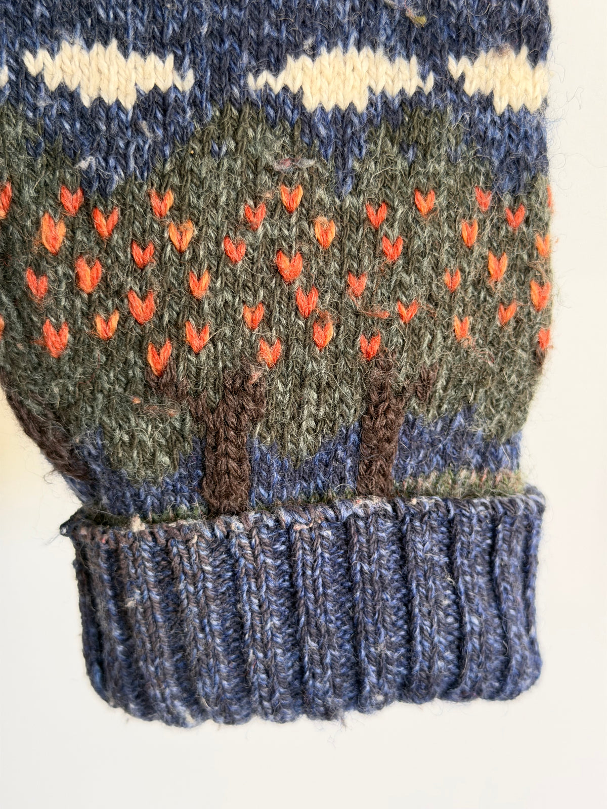 Vintage 1990s Country Tree Themed Cardigan, Size L