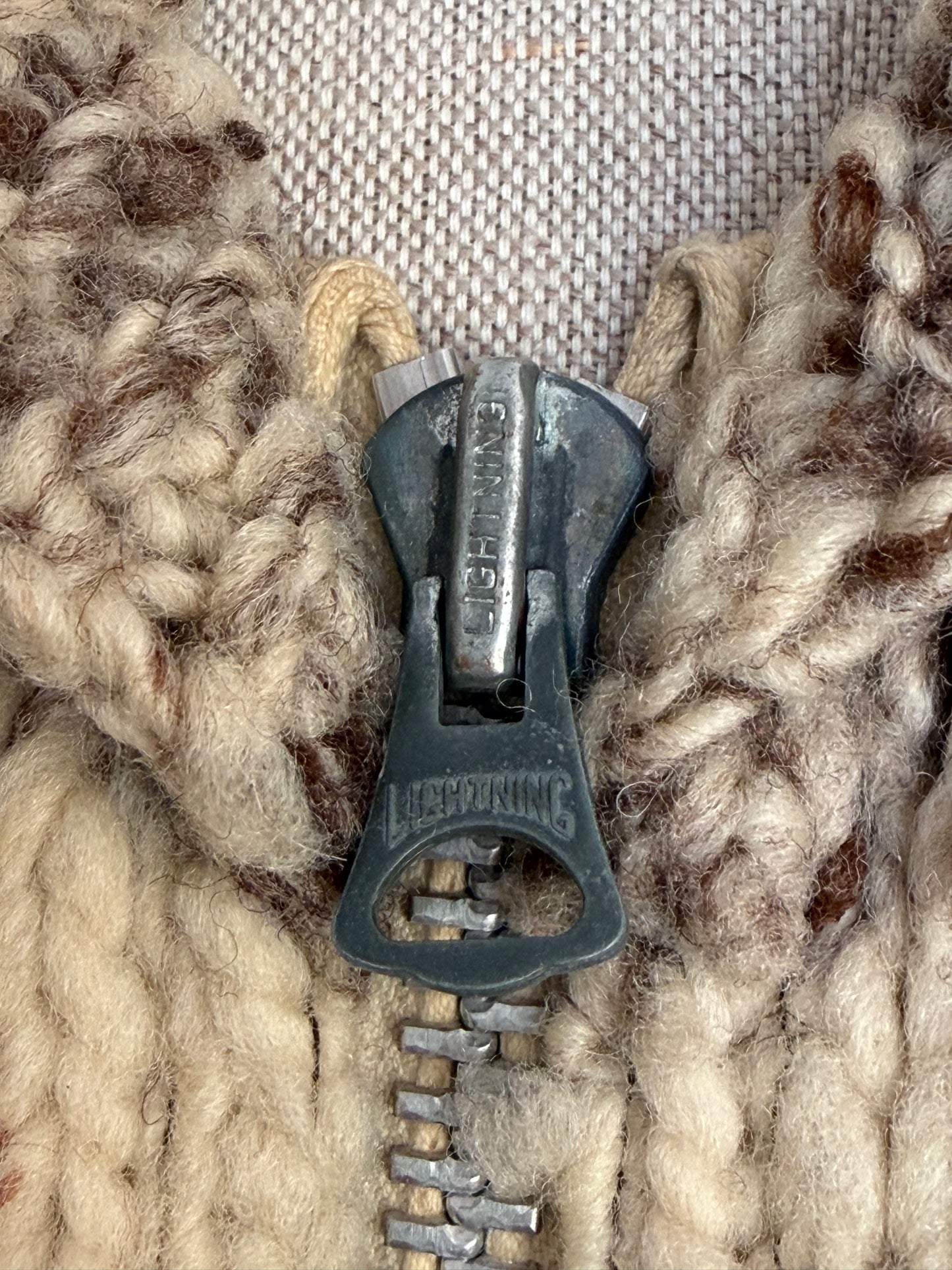 1970s Hand Spun Wool Cowichan Sweater, Size S/M