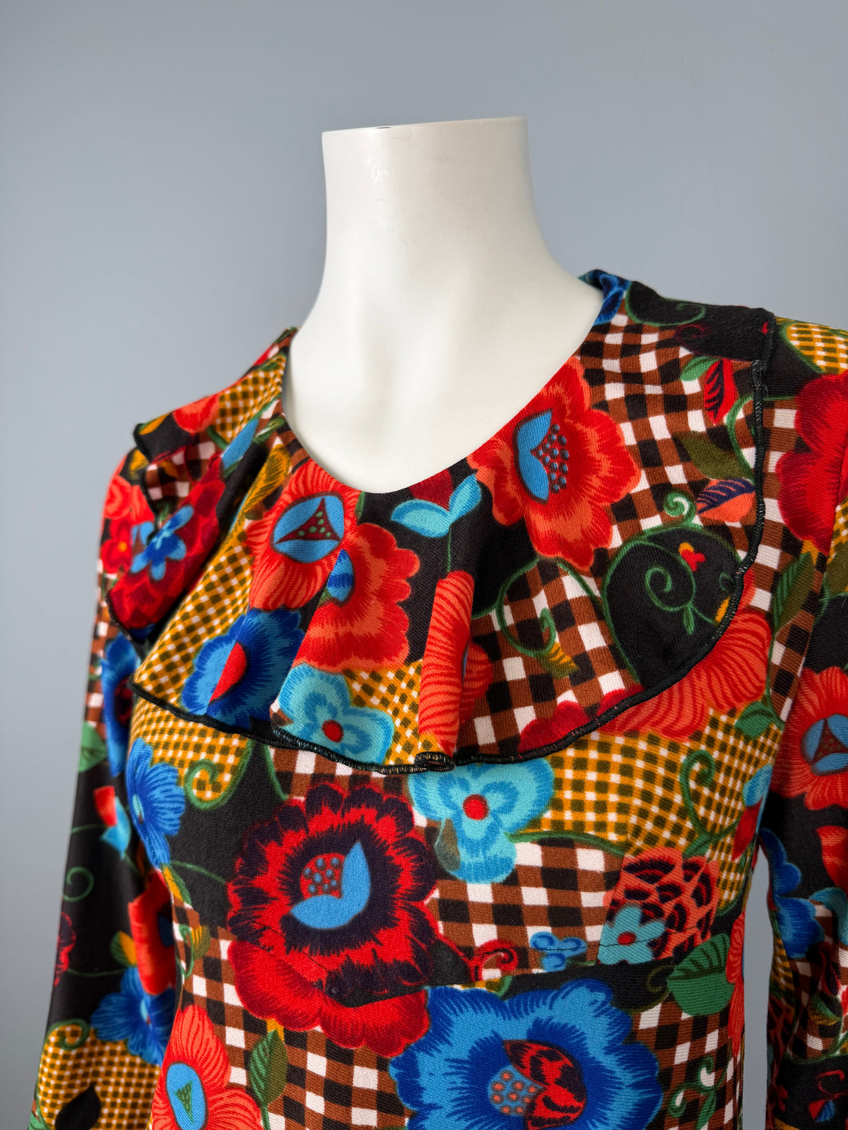 1960s Mod Patchwork Mini, Size S/M