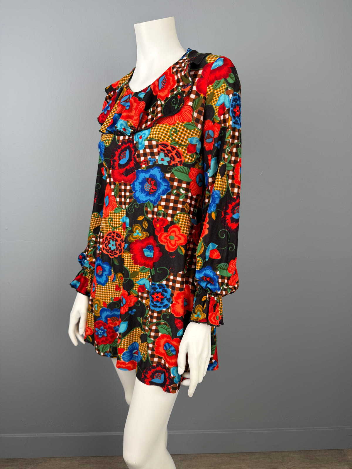 1960s Mod Patchwork Mini, Size S/M