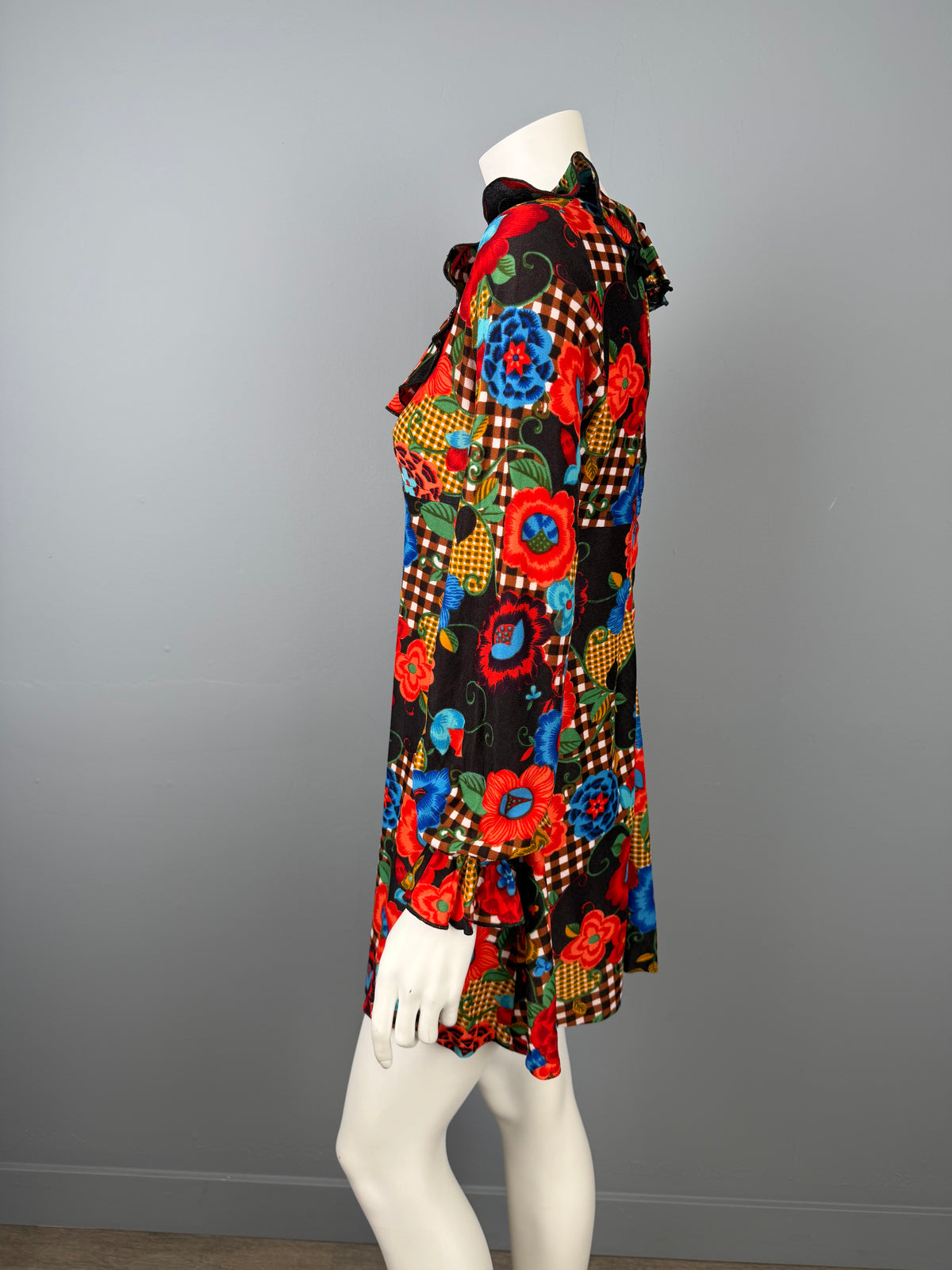 1960s Mod Patchwork Mini, Size S/M