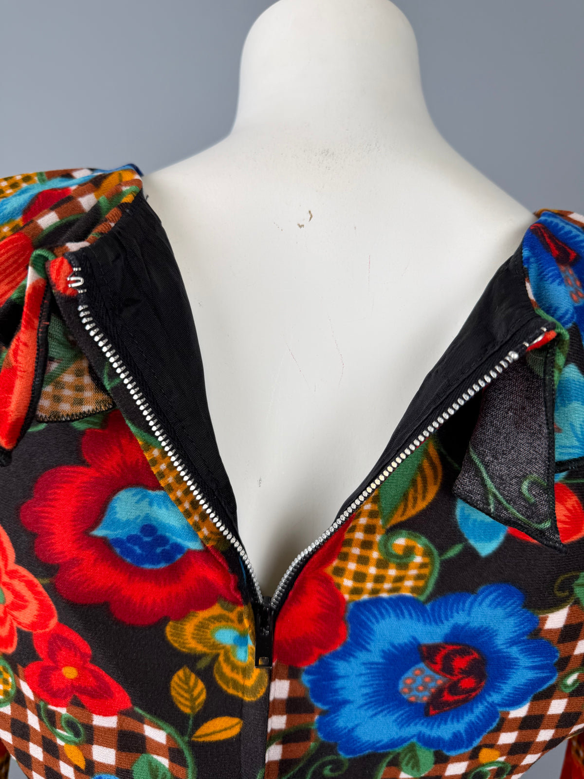 1960s Mod Patchwork Mini, Size S/M