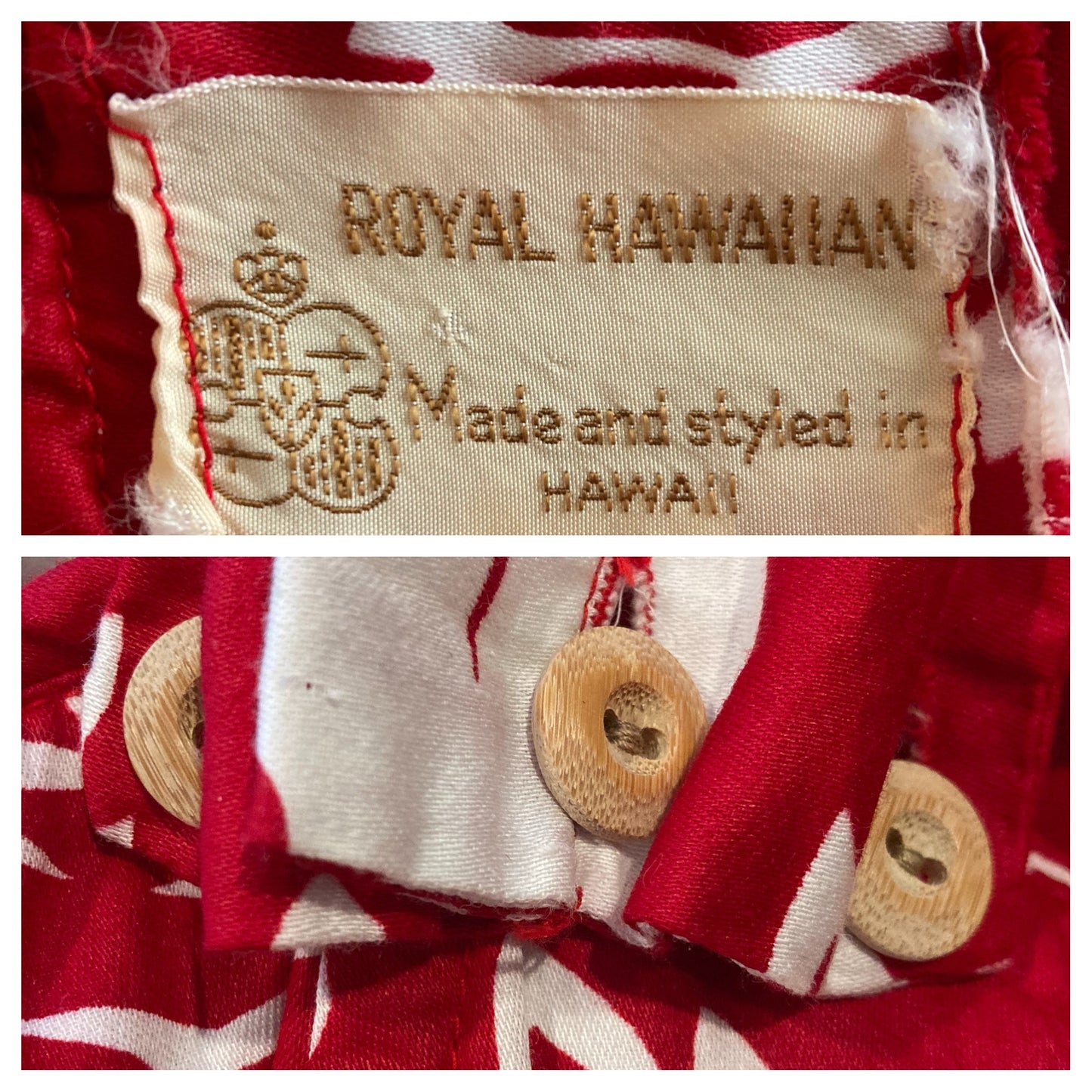 1950s Hawaiian Sarong Dress by Royal Hawaiian, Size S, 1950s Tiki Dress