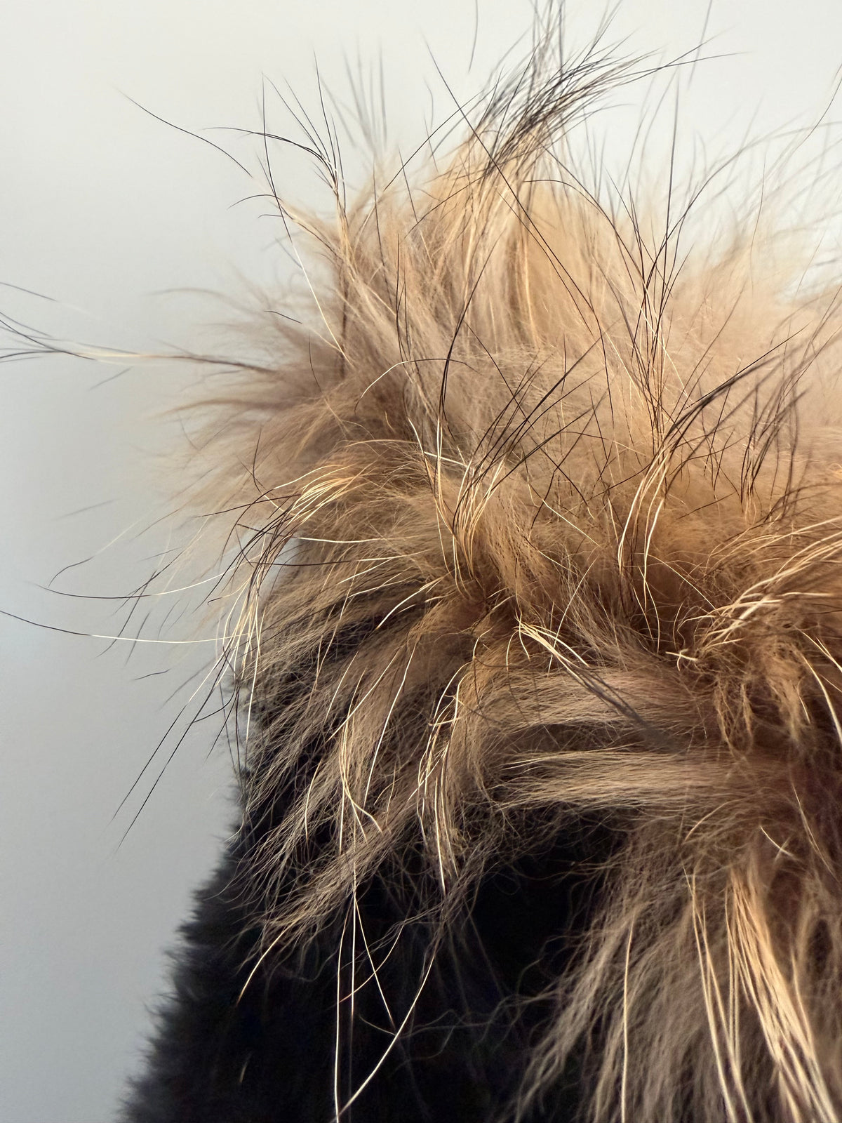 Japanese Rabbit and Raccoon Fur Poncho