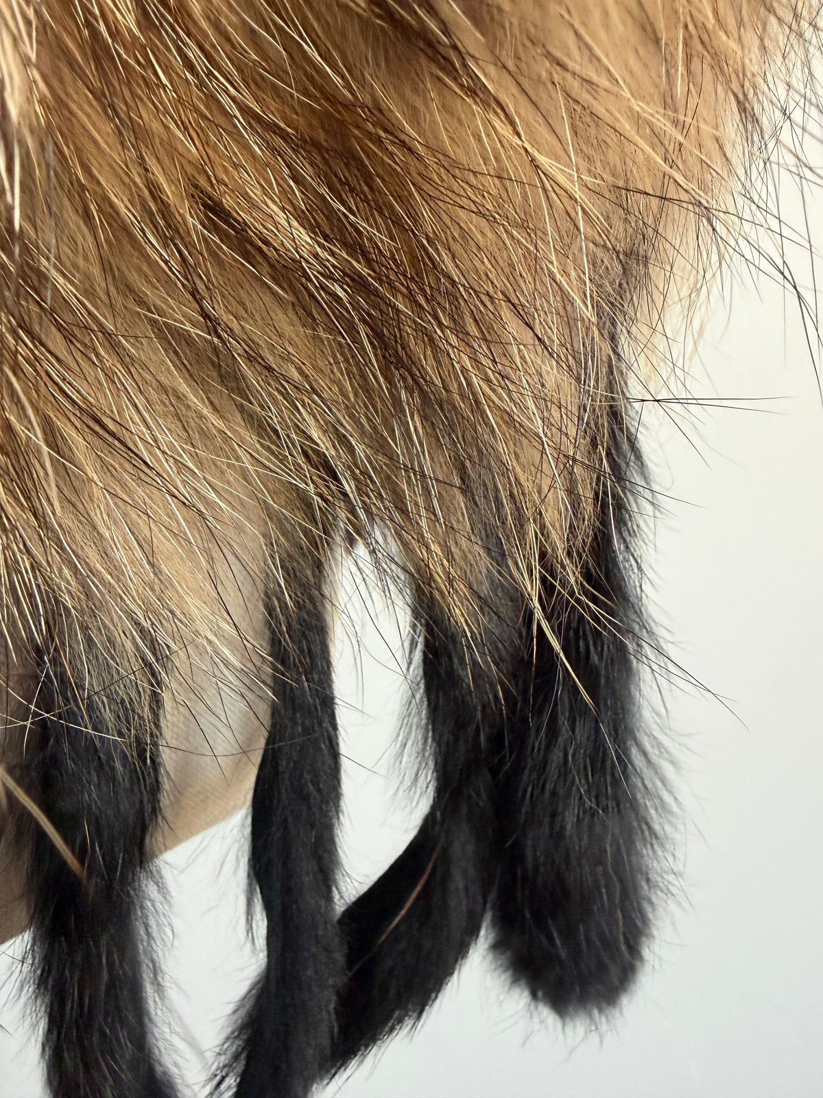 Japanese Rabbit and Raccoon Fur Poncho