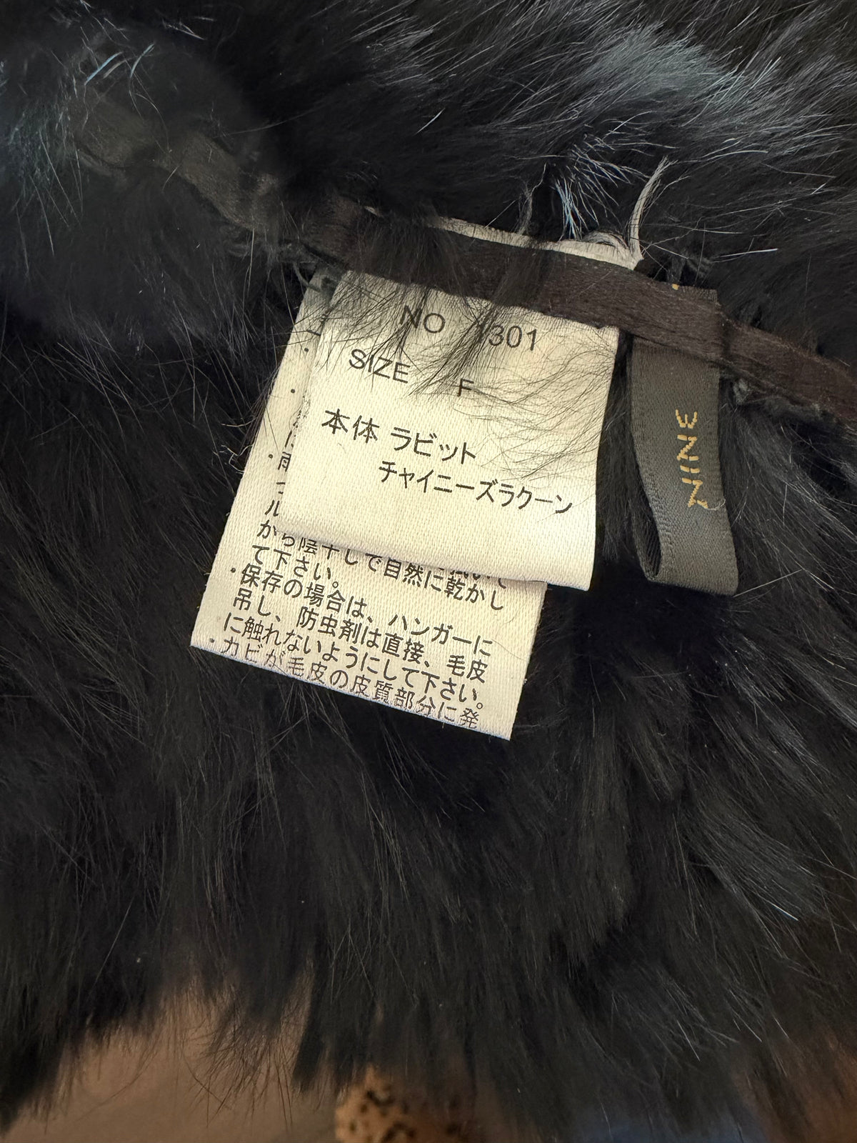 Japanese Rabbit and Raccoon Fur Poncho