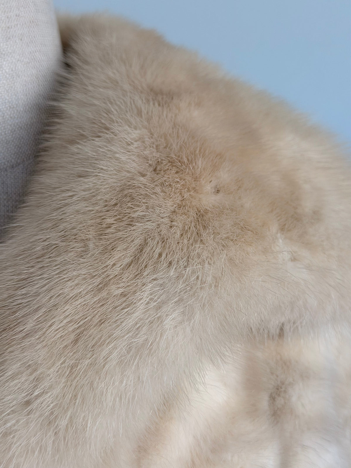Natural Pearl Coloured Mink Coat