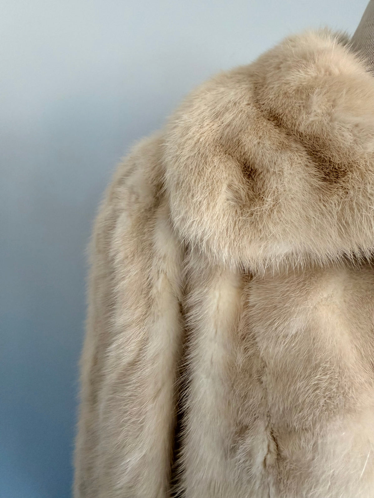 Natural Pearl Coloured Mink Coat