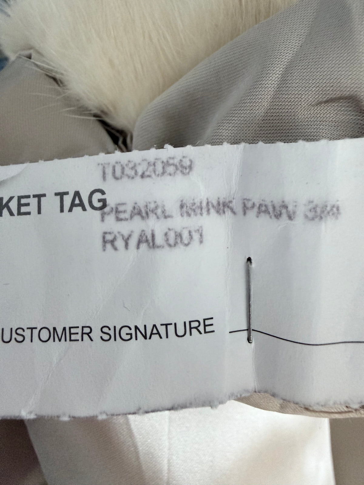 Natural Pearl Coloured Mink Coat