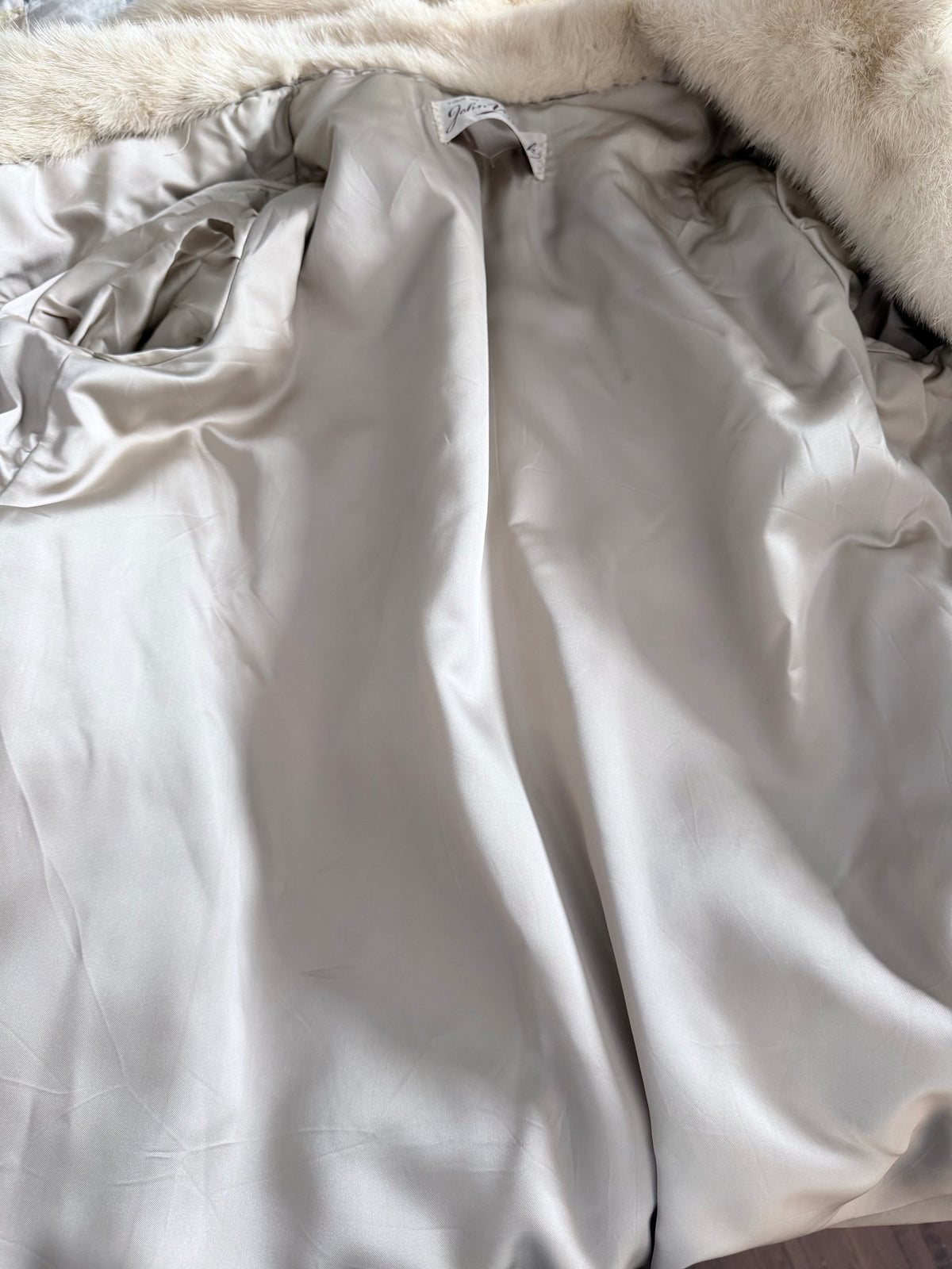 Natural Pearl Coloured Mink Coat