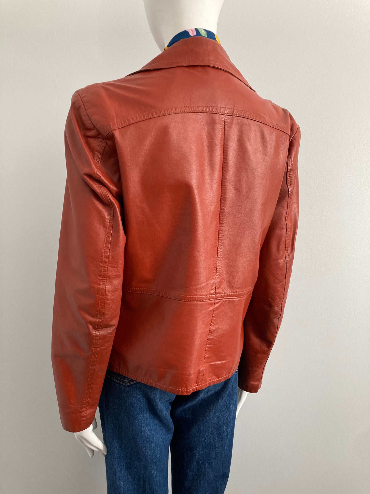 1970s Mens Leather Jacket, Size 40 (M)