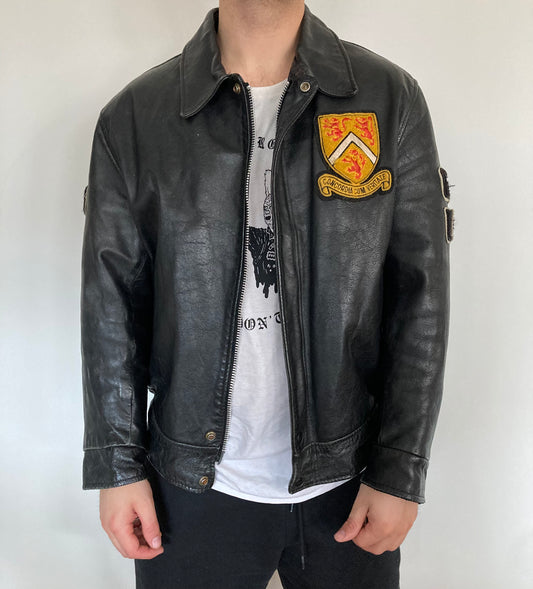Men's Size 48 Leather Jacket, University of Waterloo