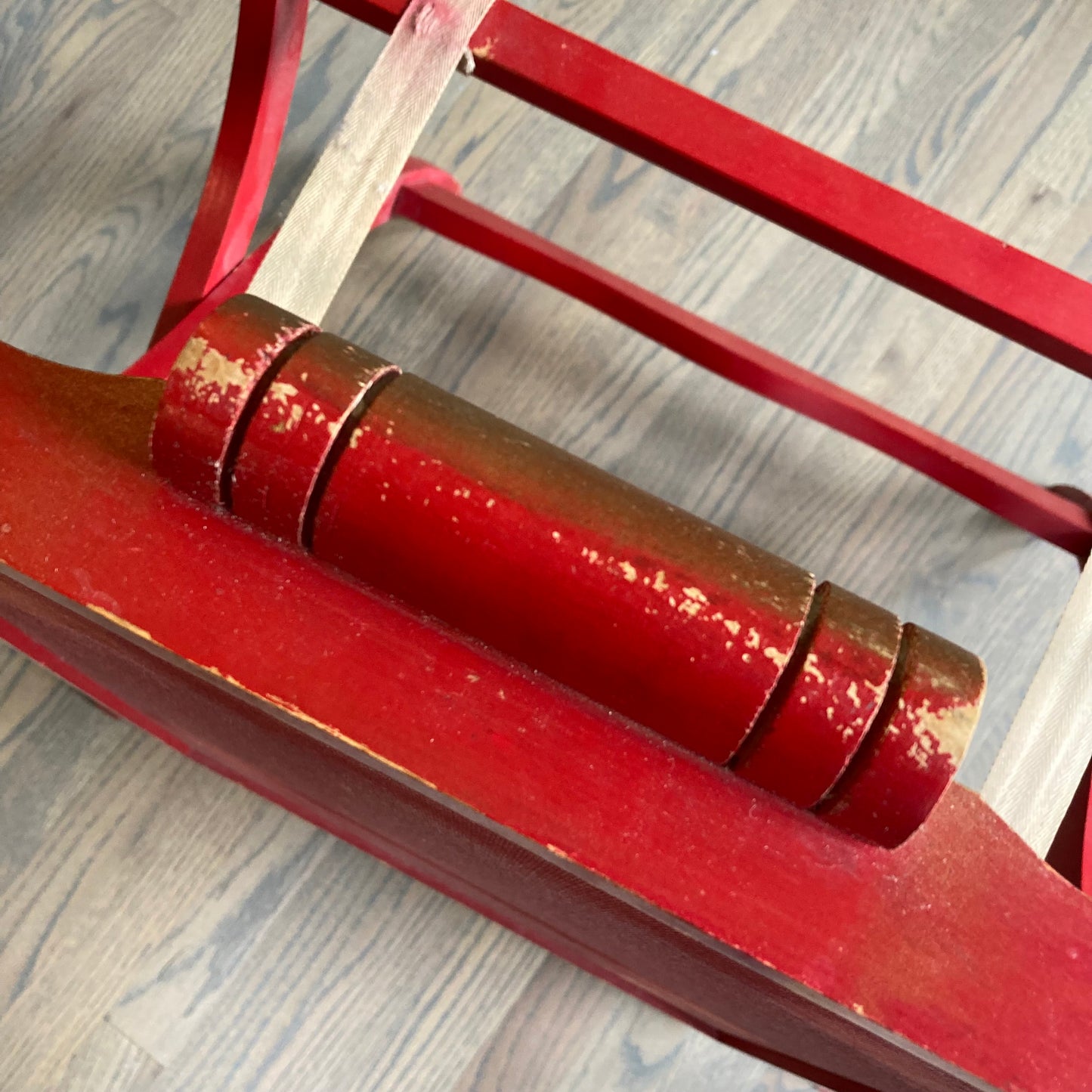 1940s Wooden Tray Table with Folding Legs