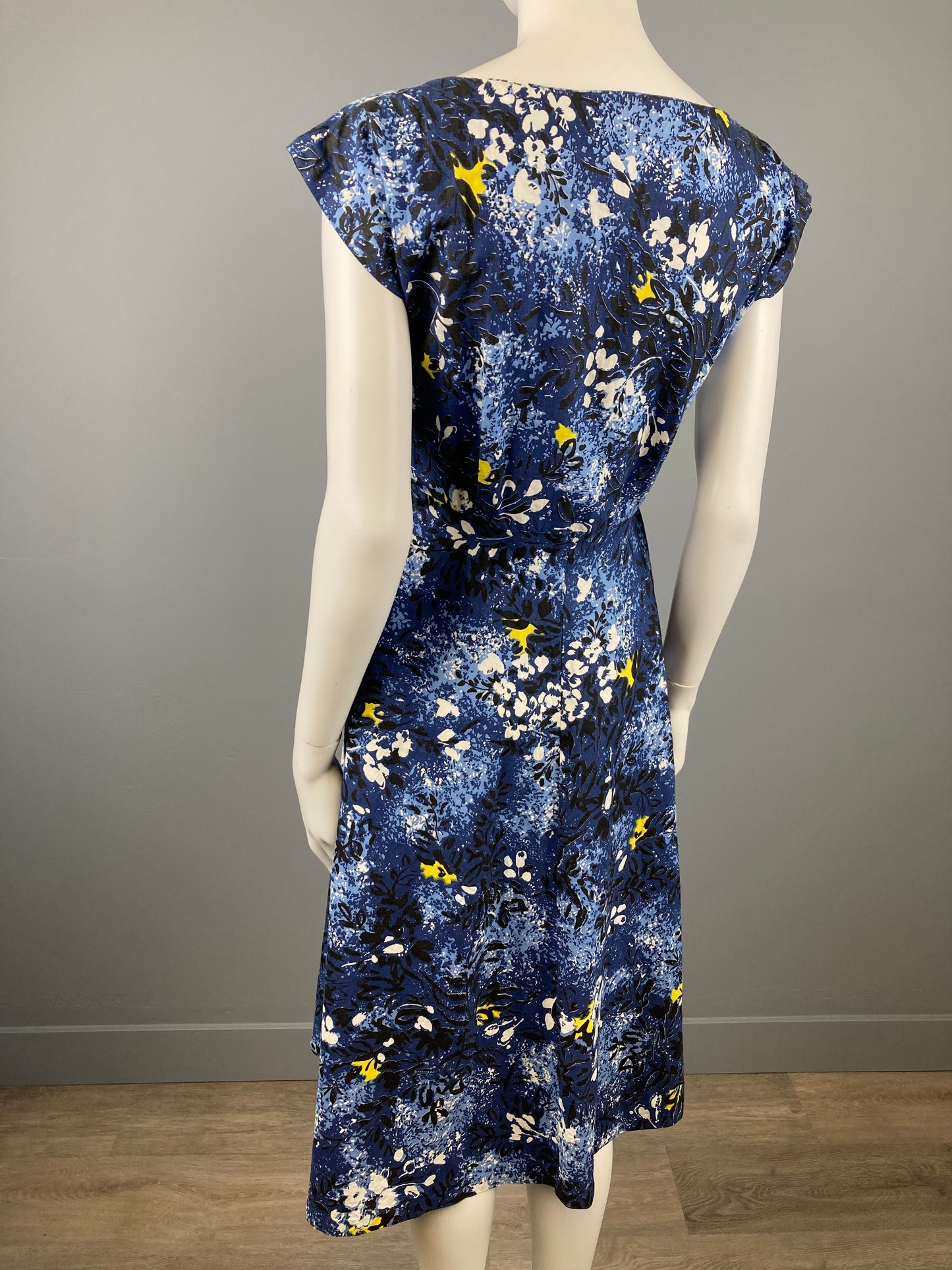 1940/50s Cotton Summer Dress, Size S, Vintage Summer Floral Cotton Dress