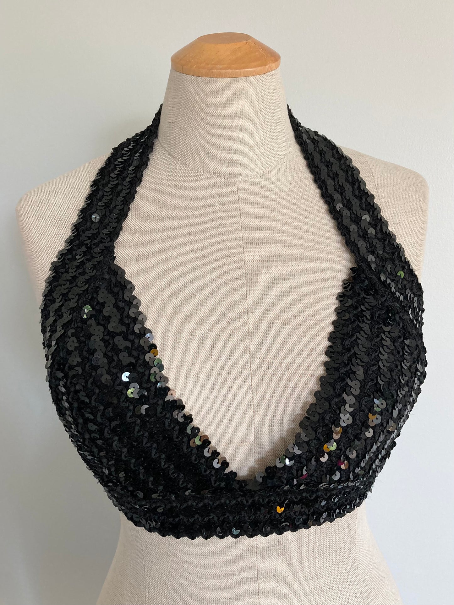 1970s Sequinned Halter Top, Disco Halter Top