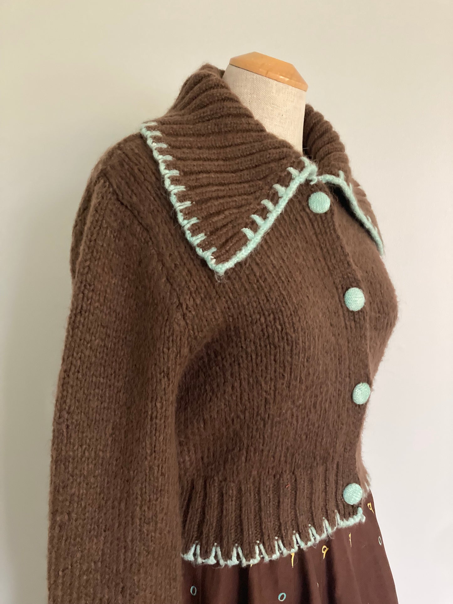 Zara Cozy Vintage Look Cardigan Sweater, Size Small