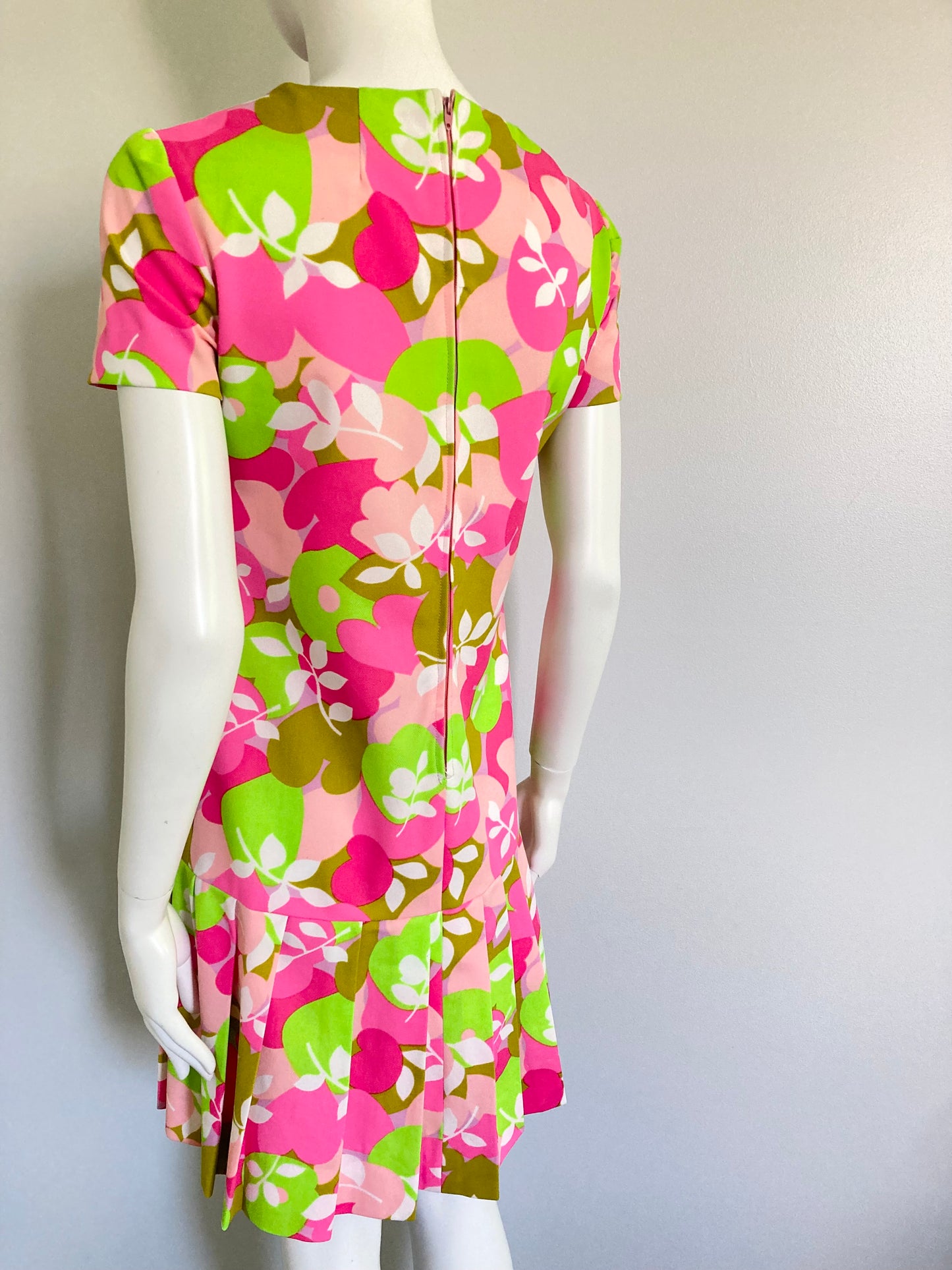 1960/70s Bright Mod Day Dress, Size S