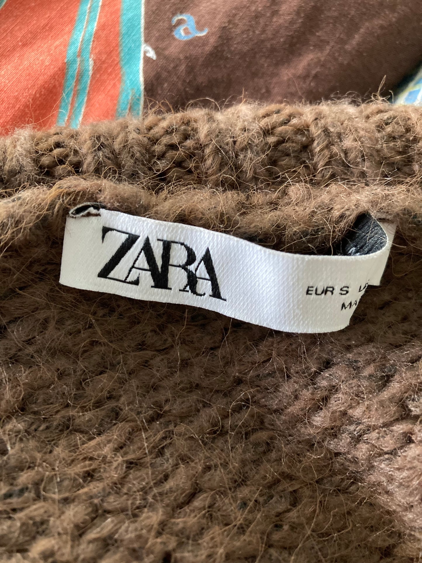 Zara Cozy Vintage Look Cardigan Sweater, Size Small